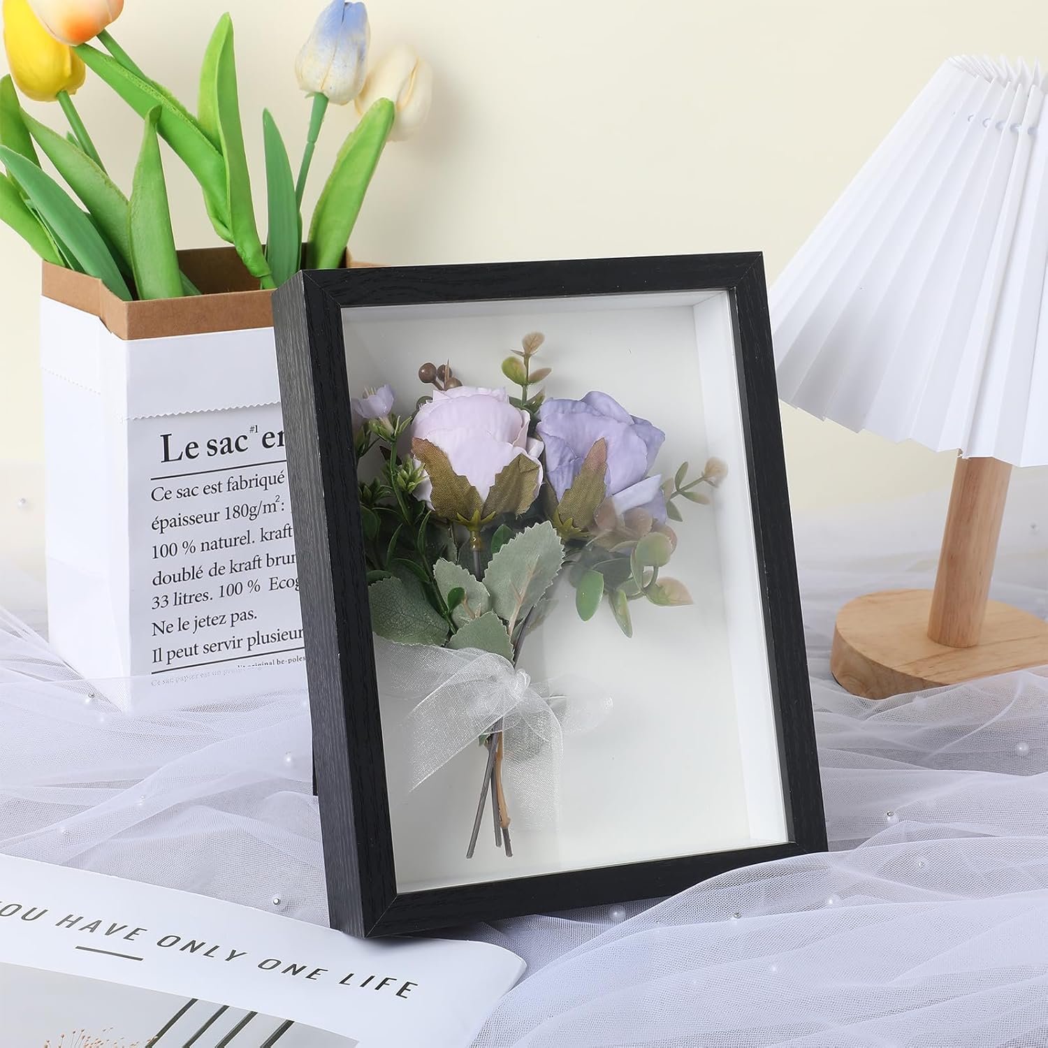 4 Pack 6x8 Inch Shadow Box Frame Display Case