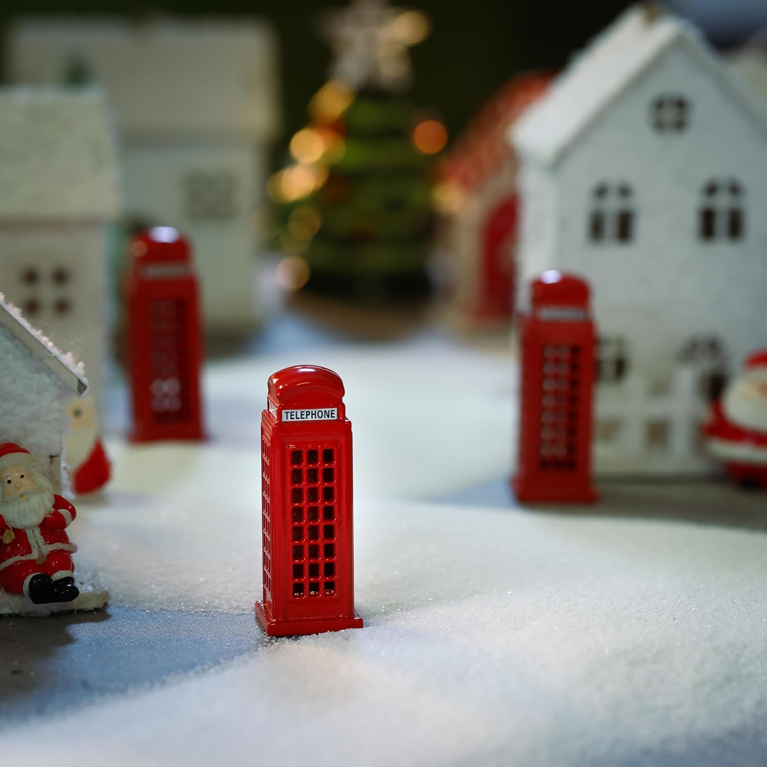 3 Pcs Christmas Mini Village Accessories Retro Decor