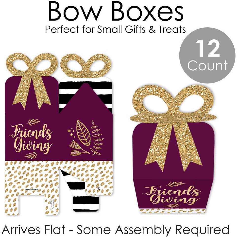 Big Dot of Happiness Friendsgiving Favor Boxes Set of 12