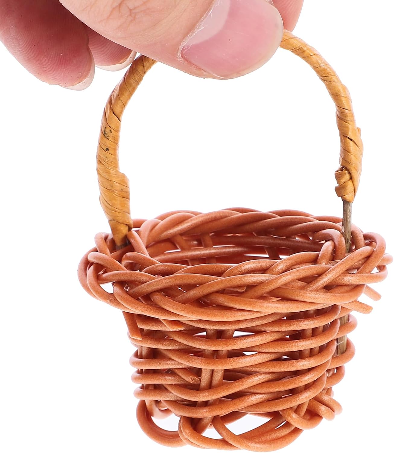 10Pcs Mini Woven Baskets with Handles for Party Favors