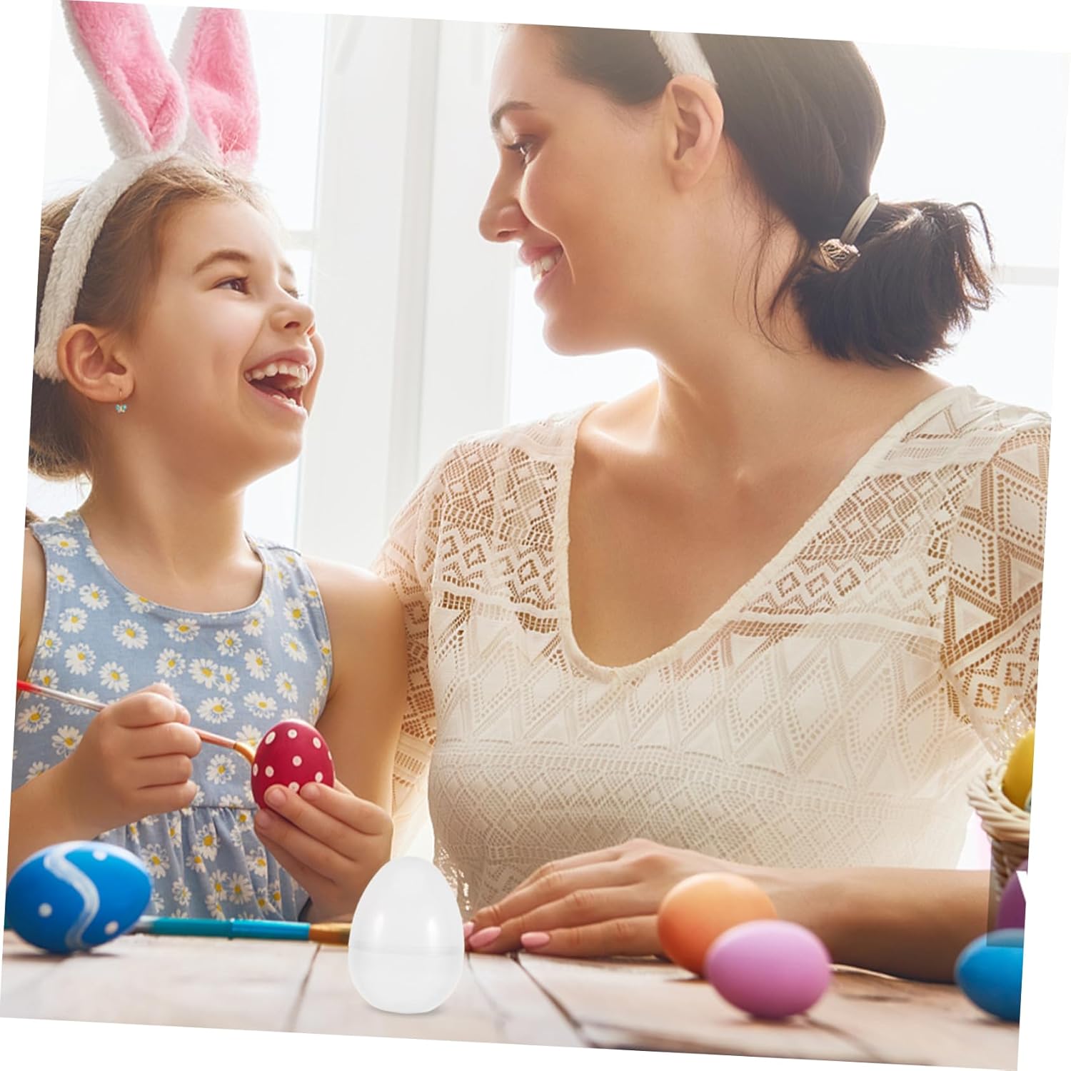GLEAVI 6Pcs Jumbo Fillable Easter Eggs for Party Favors