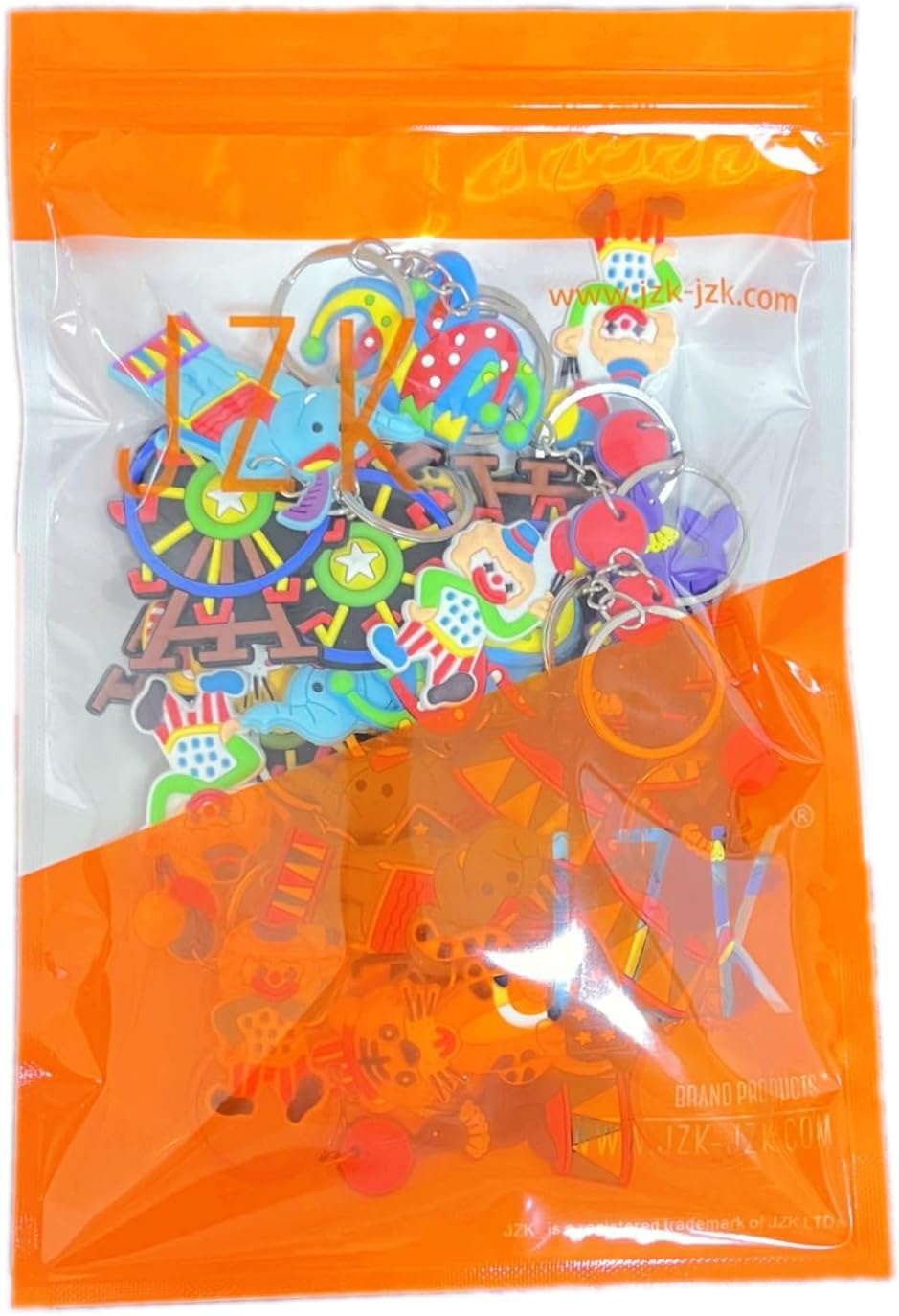 JZK 30 Pack Carnival Circus Keychain Set for Kids