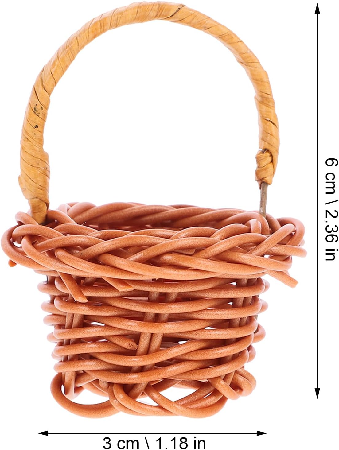 10Pcs Mini Woven Baskets with Handles for Party Favors