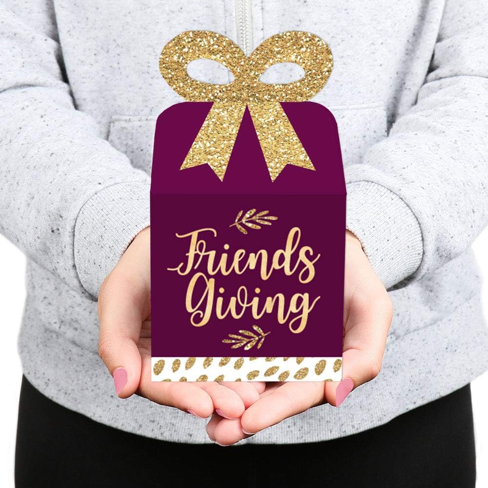Big Dot of Happiness Friendsgiving Favor Boxes Set of 12