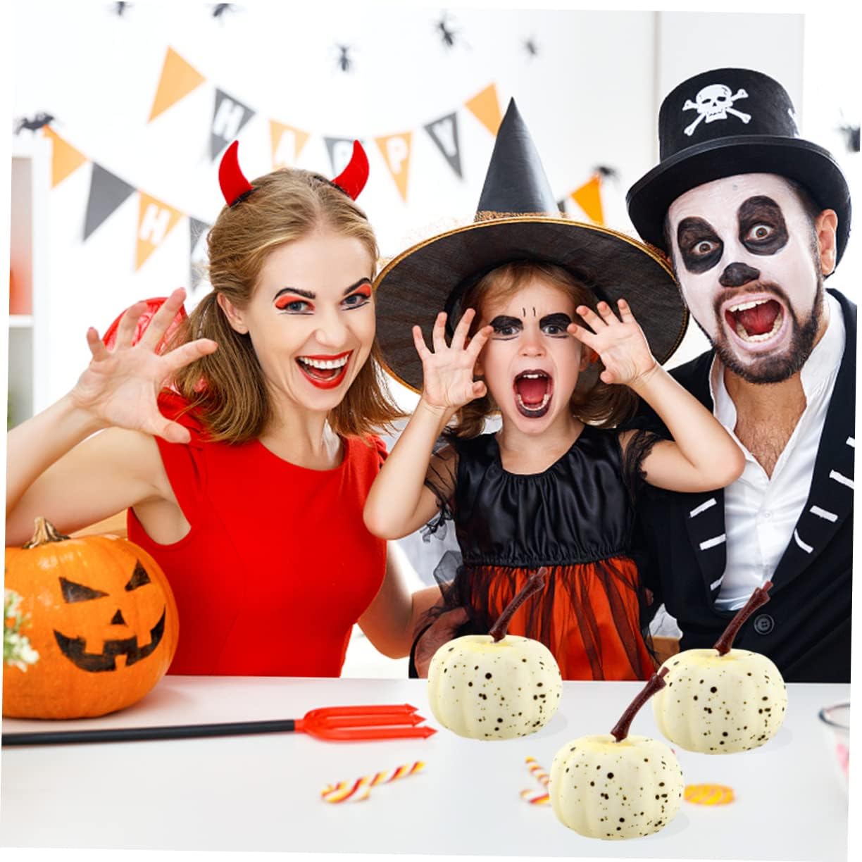 PRETYZOOM Halloween Pumpkins Decorative Set