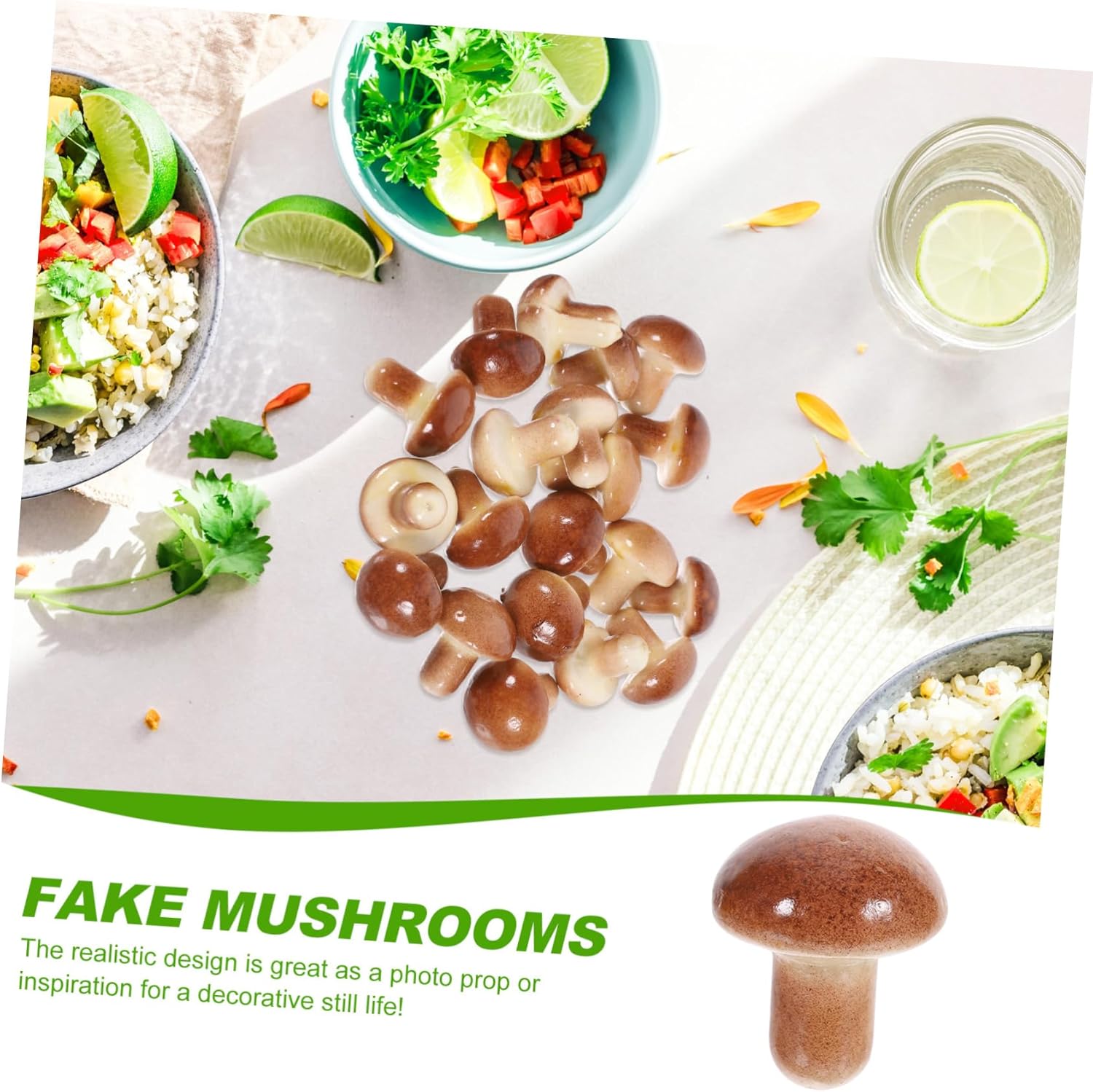 Garneck Fake Mushroom Models for Photo Props and Kids Accessories