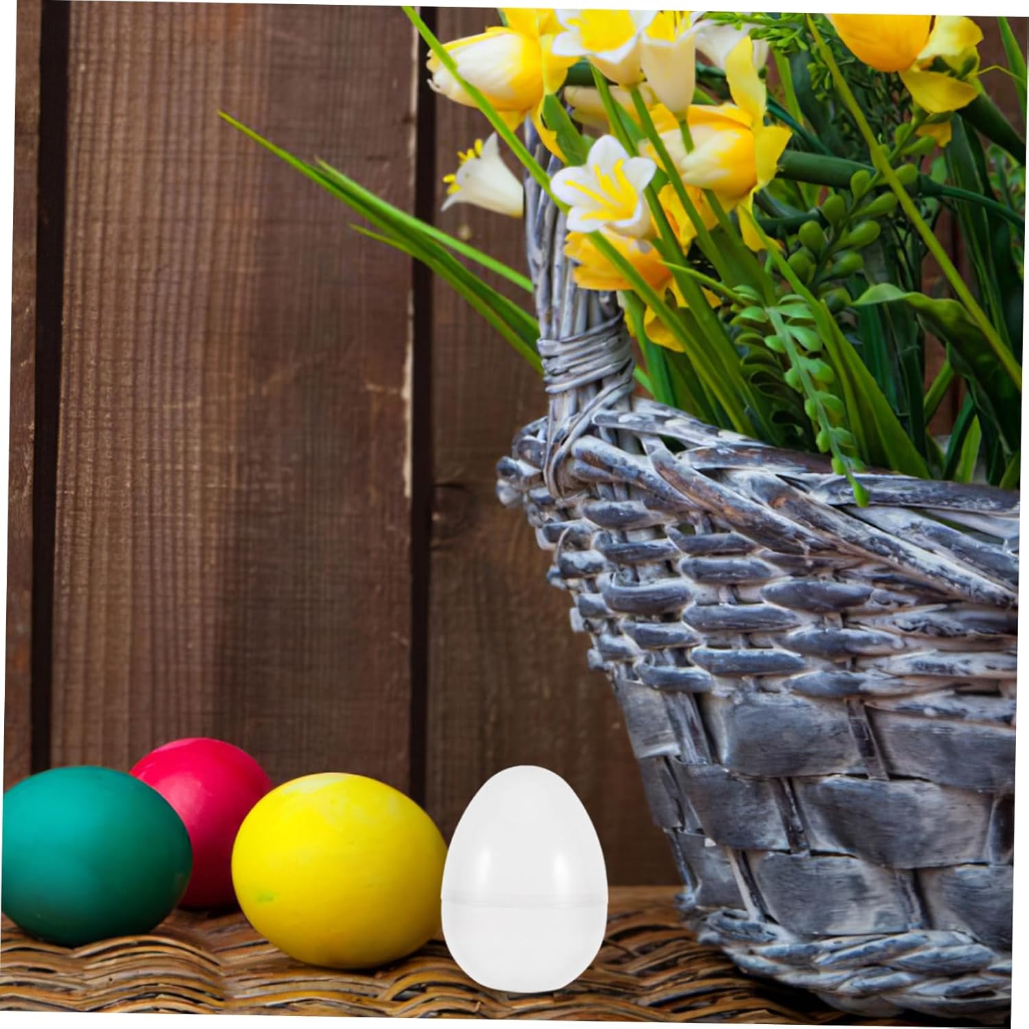 GLEAVI 6Pcs Jumbo Fillable Easter Eggs for Party Favors