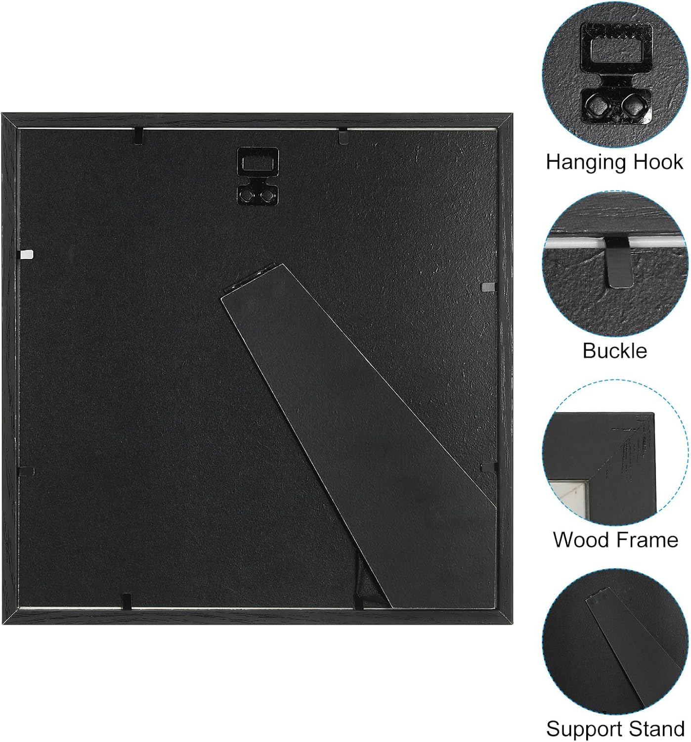 PATIKIL 7x7 Shadow Box Frame for Photos and Flowers Black