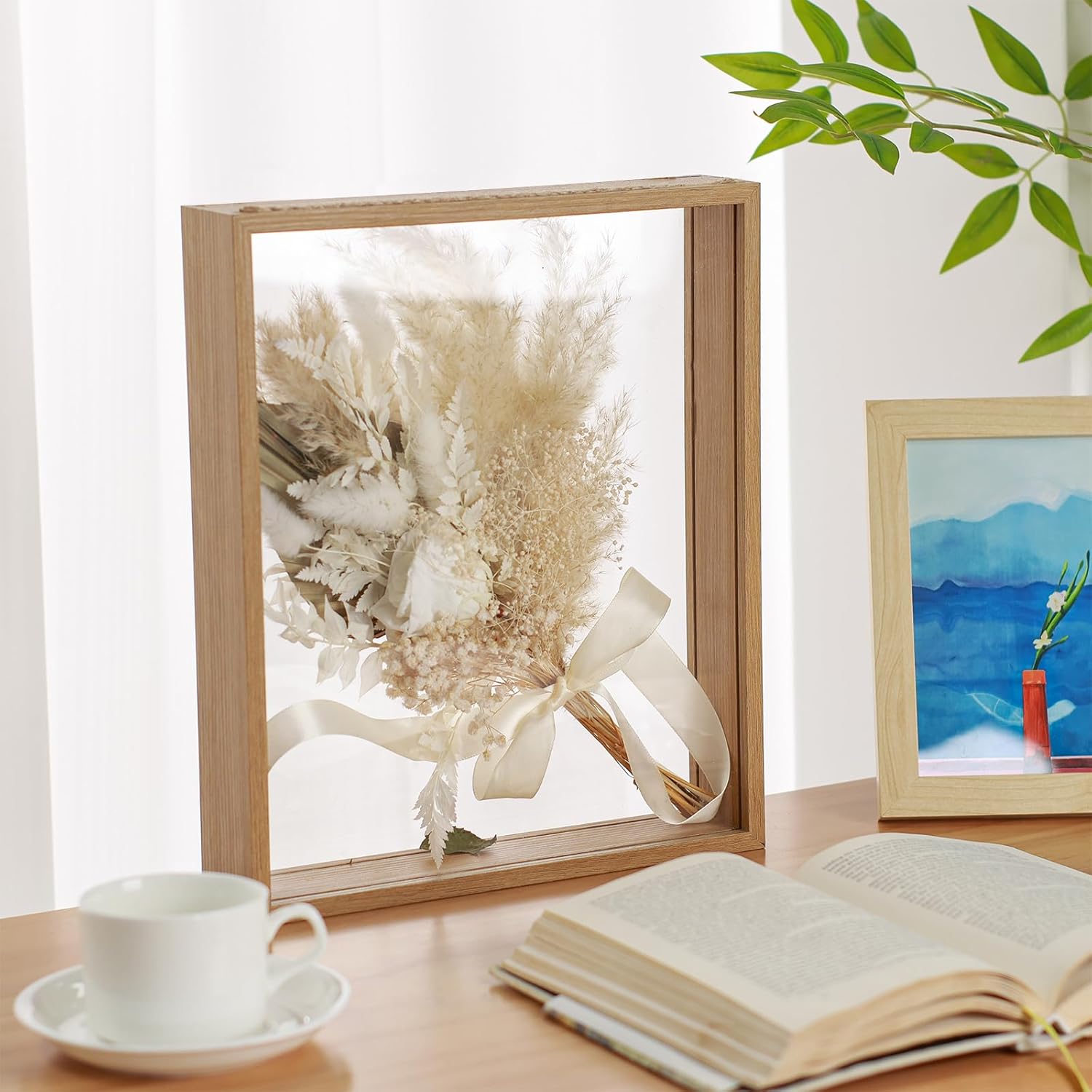 2 Pack Floating Picture Frame for Dried Flowers and Plants