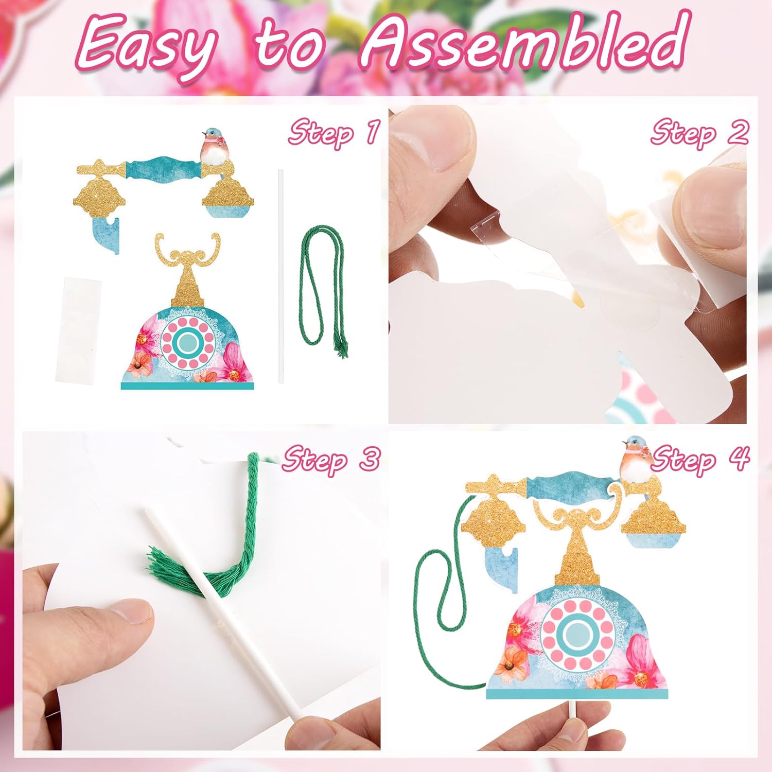 Paper Jazz Tea Party Photo Booth Props 14 Pcs