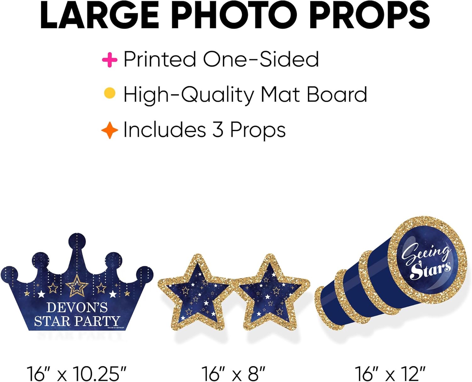 Big Dot of Happiness Starry Skies Photo Props 3 Pc