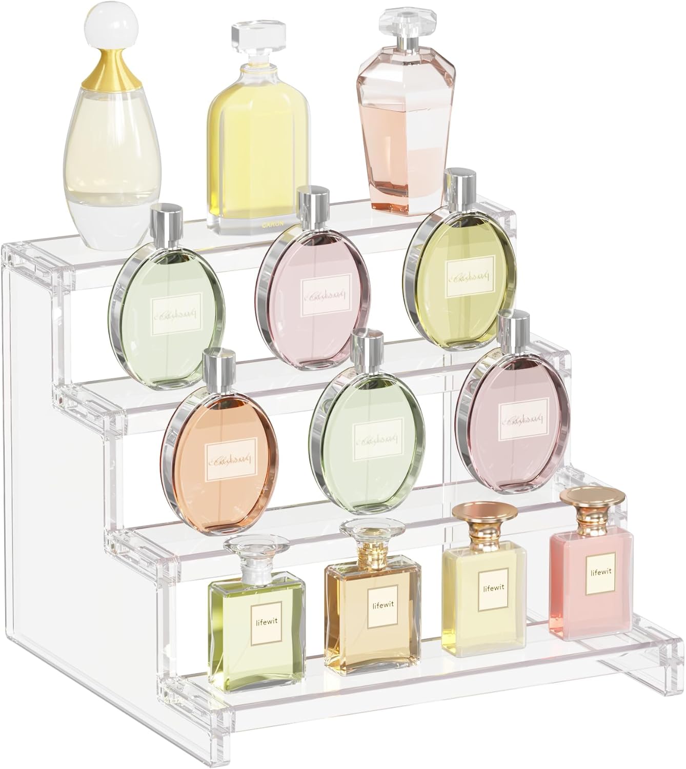 Lifewit 4 Tier Clear Display Riser Stand 9 Inch 1-Pack