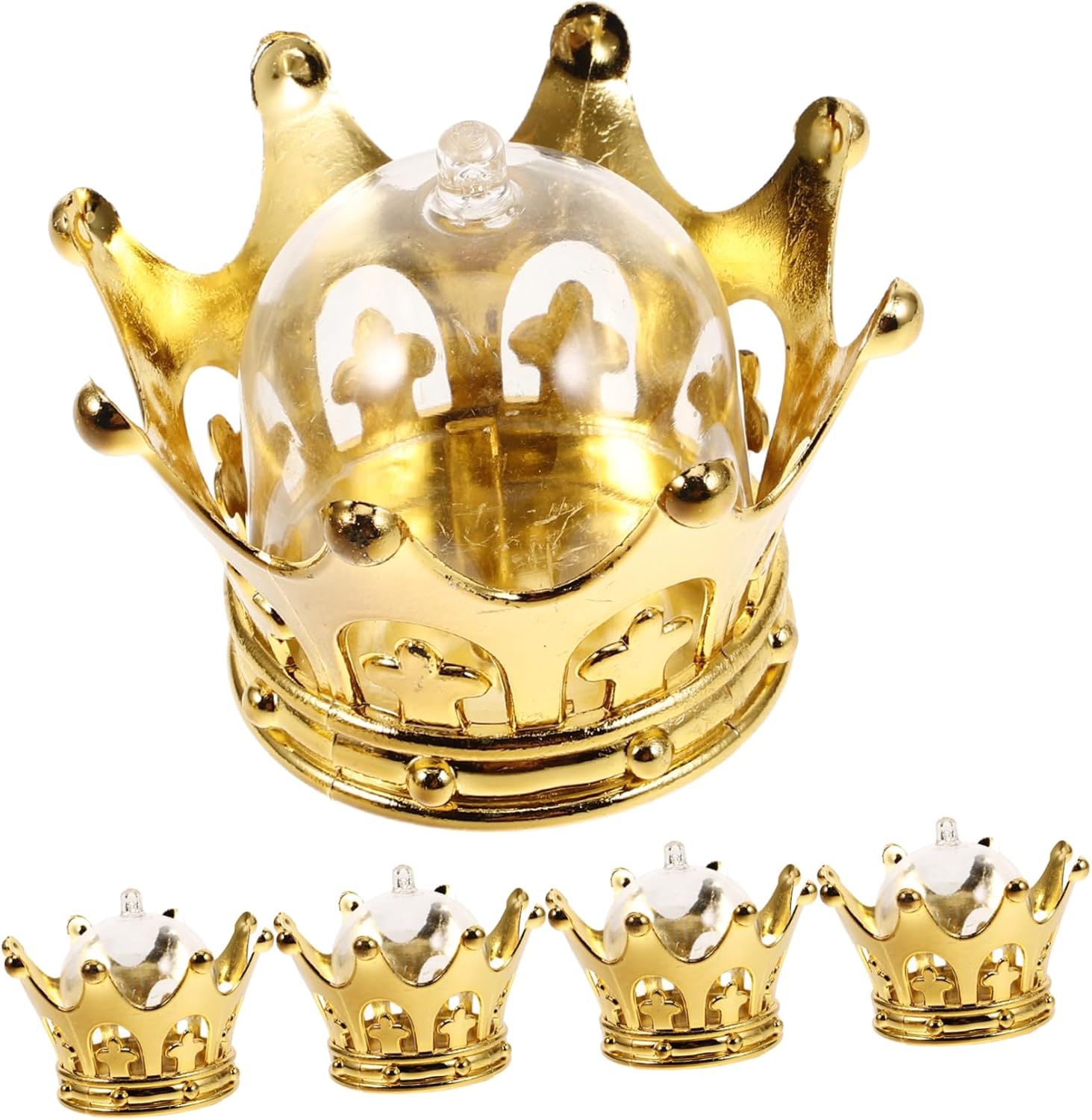 MAGICLULU 12pcs Luxury Crown Candy Boxes for Birthday and Wedding Favors