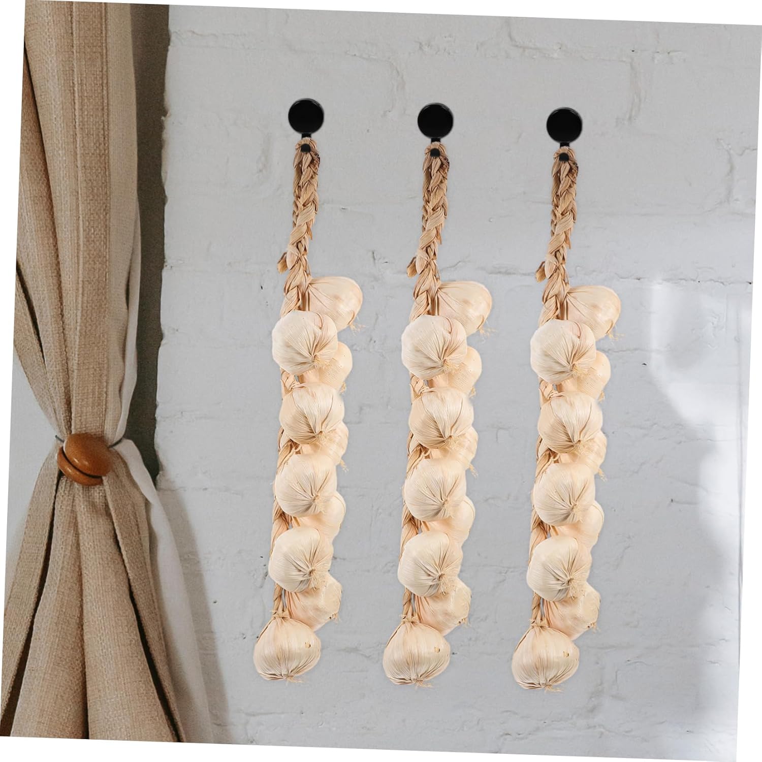 Cabilock 3Pcs Artificial Garlic Strings Hanging Decor