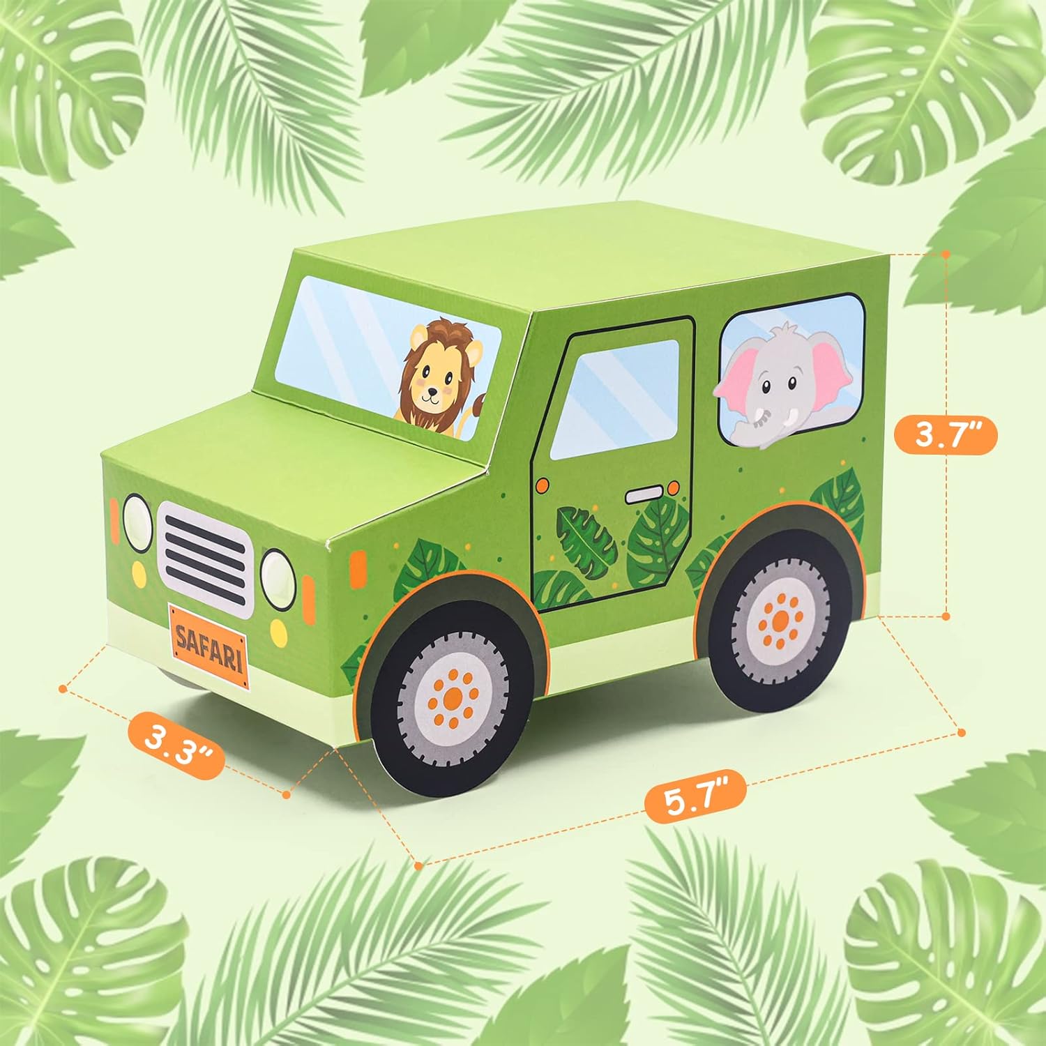 Set of 12 Jungle Animal Treat Boxes for Birthday Parties