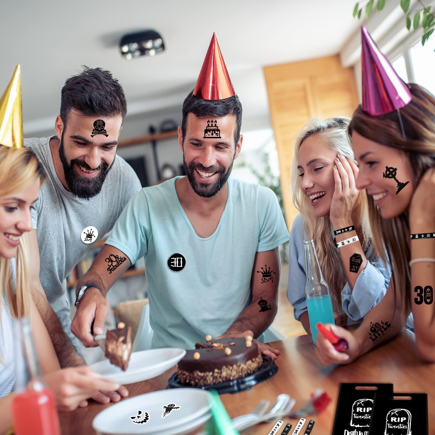 60PCS Death to My 20s Party Favors Black 30th Birthday Supplies