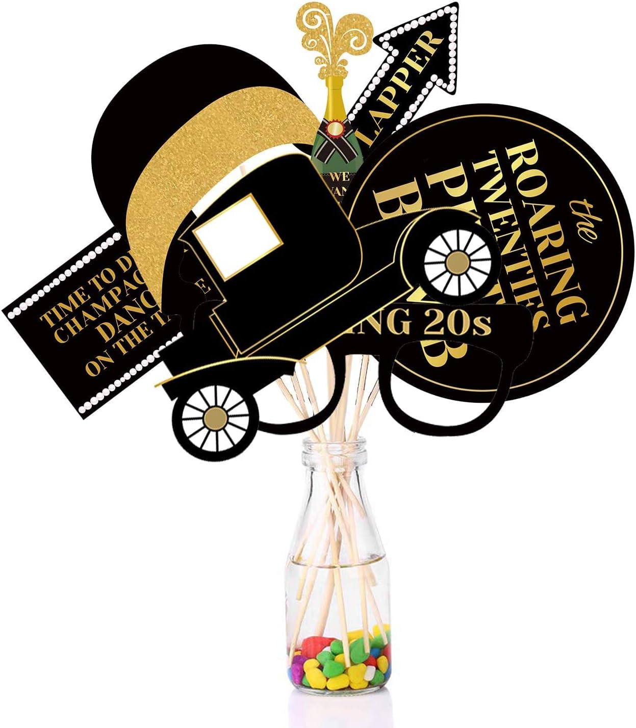 42Pcs 1920s Gatsby Photo Booth Props