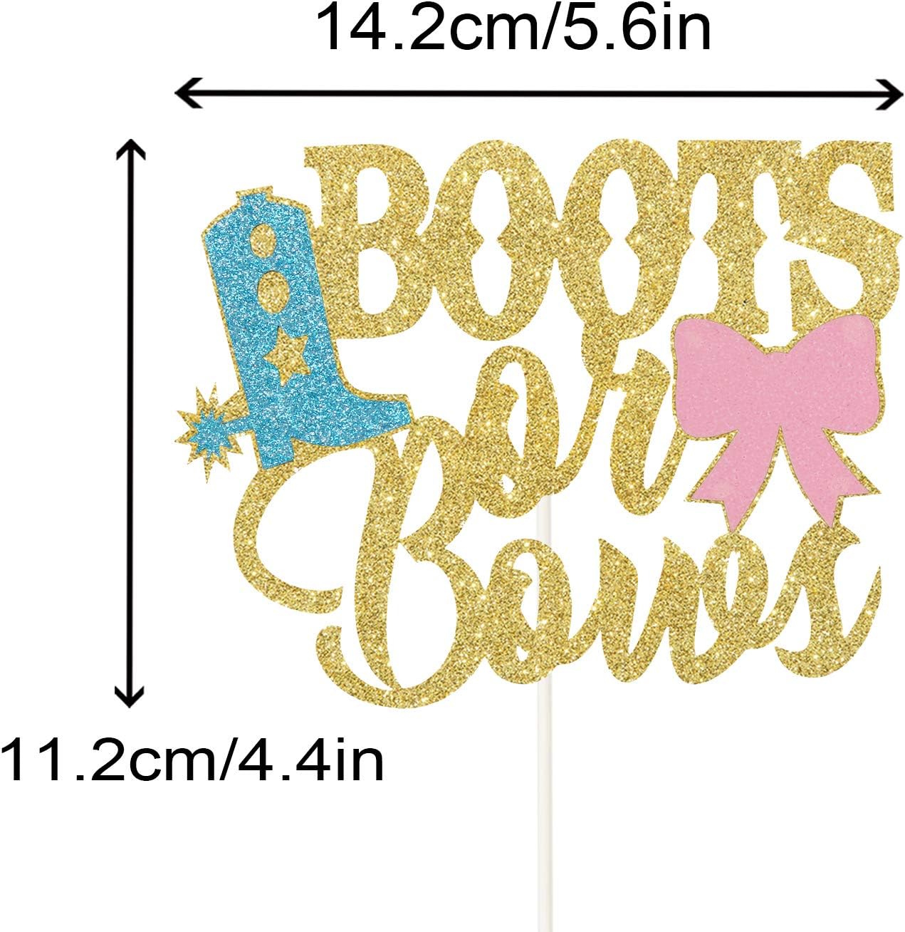 Boots or Bows Cake Topper Gender Reveal Decor