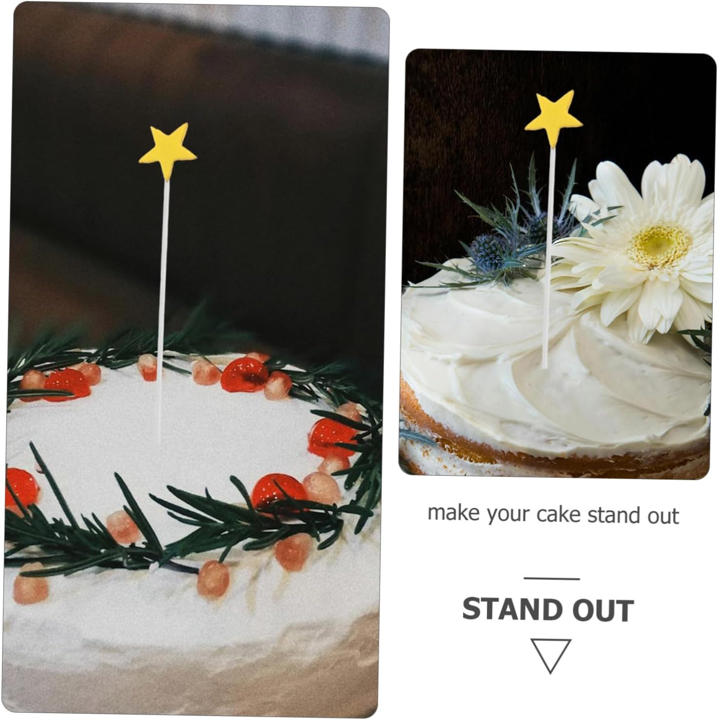 100pcs Star Cupcake Toppers for Birthday and Shower Celebrations