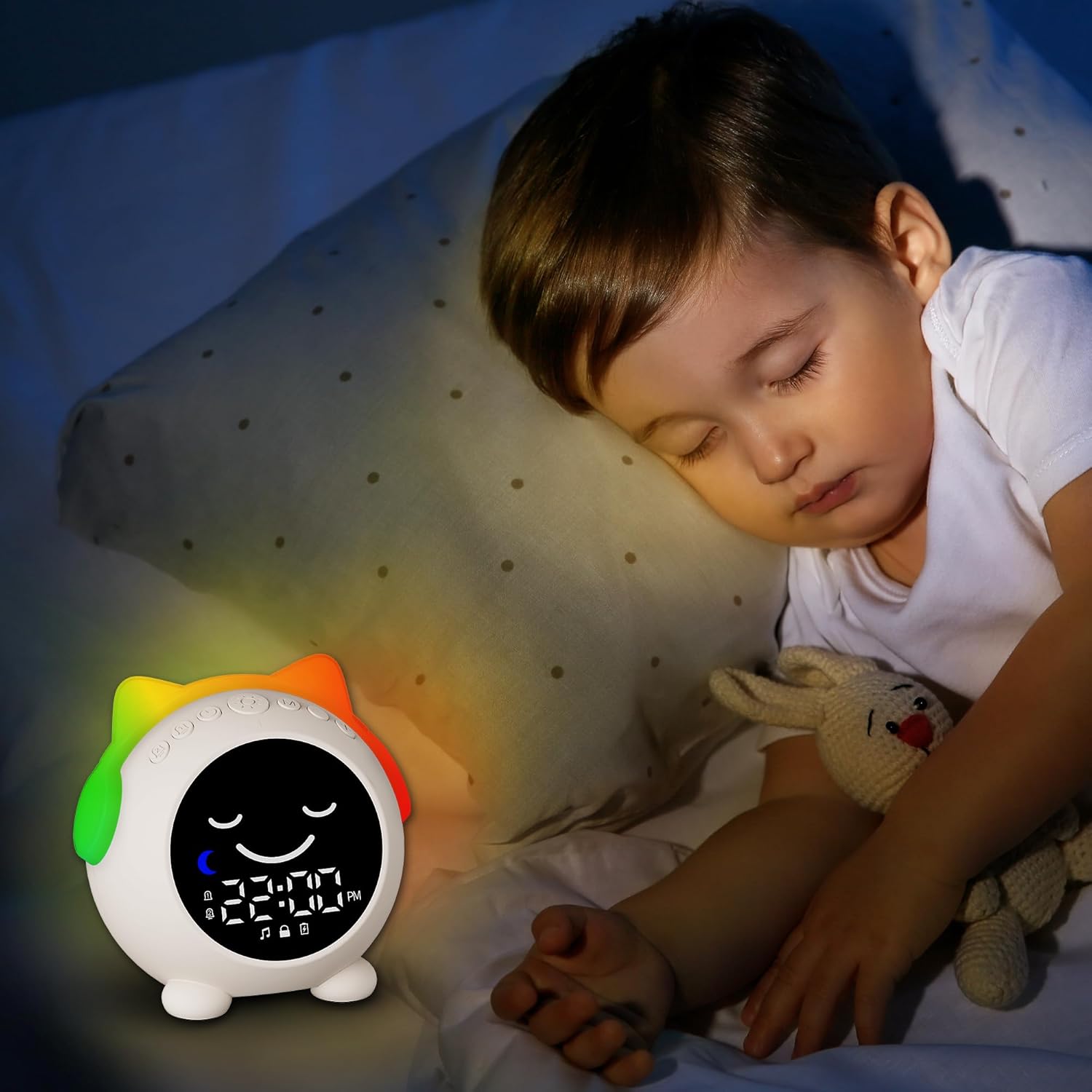 White Noise Machine with Kids Alarm Clock and Night Light