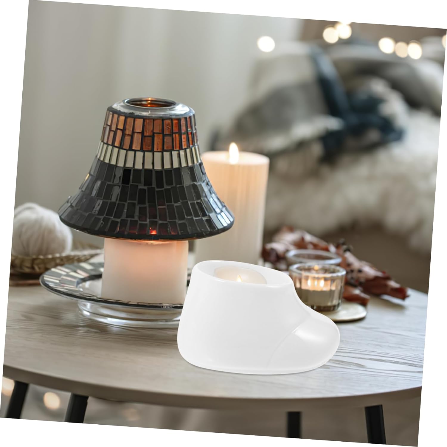 Christmas Boots Candle Holder Festive Decor