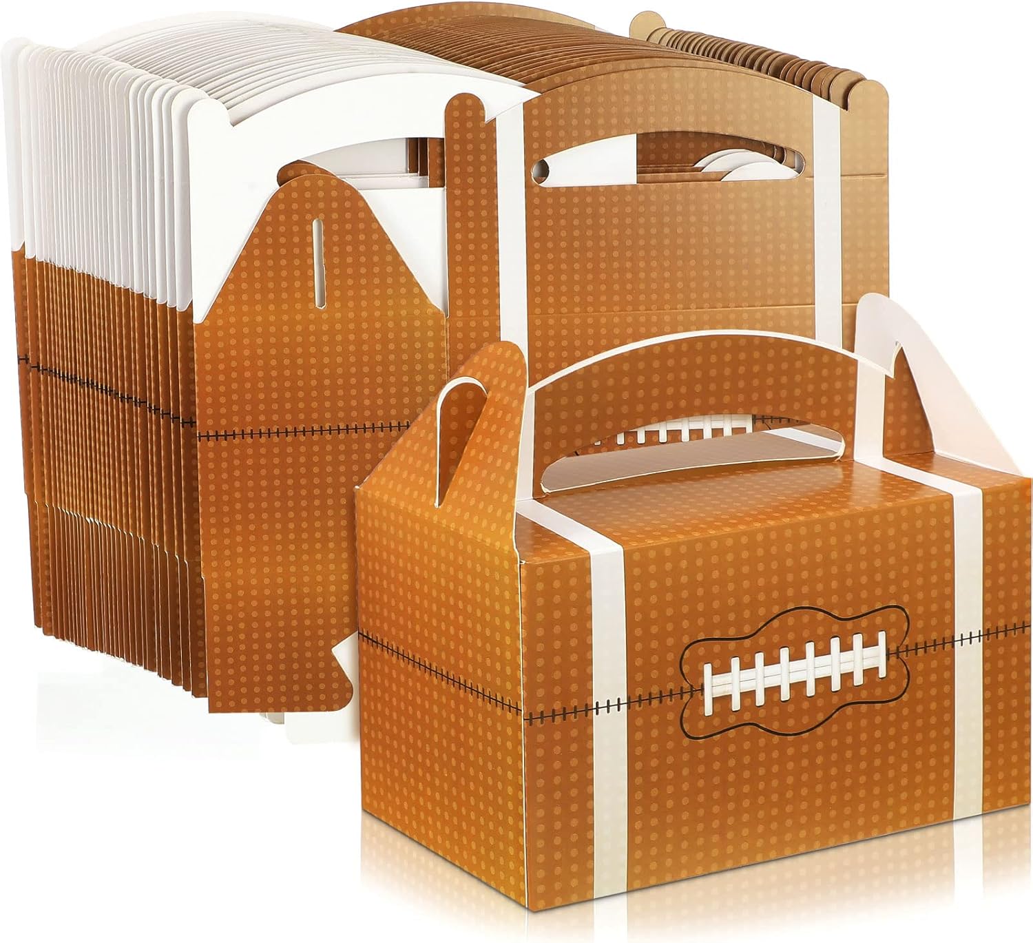 Zhehao 42 Pcs Football Treat Boxes with Handle