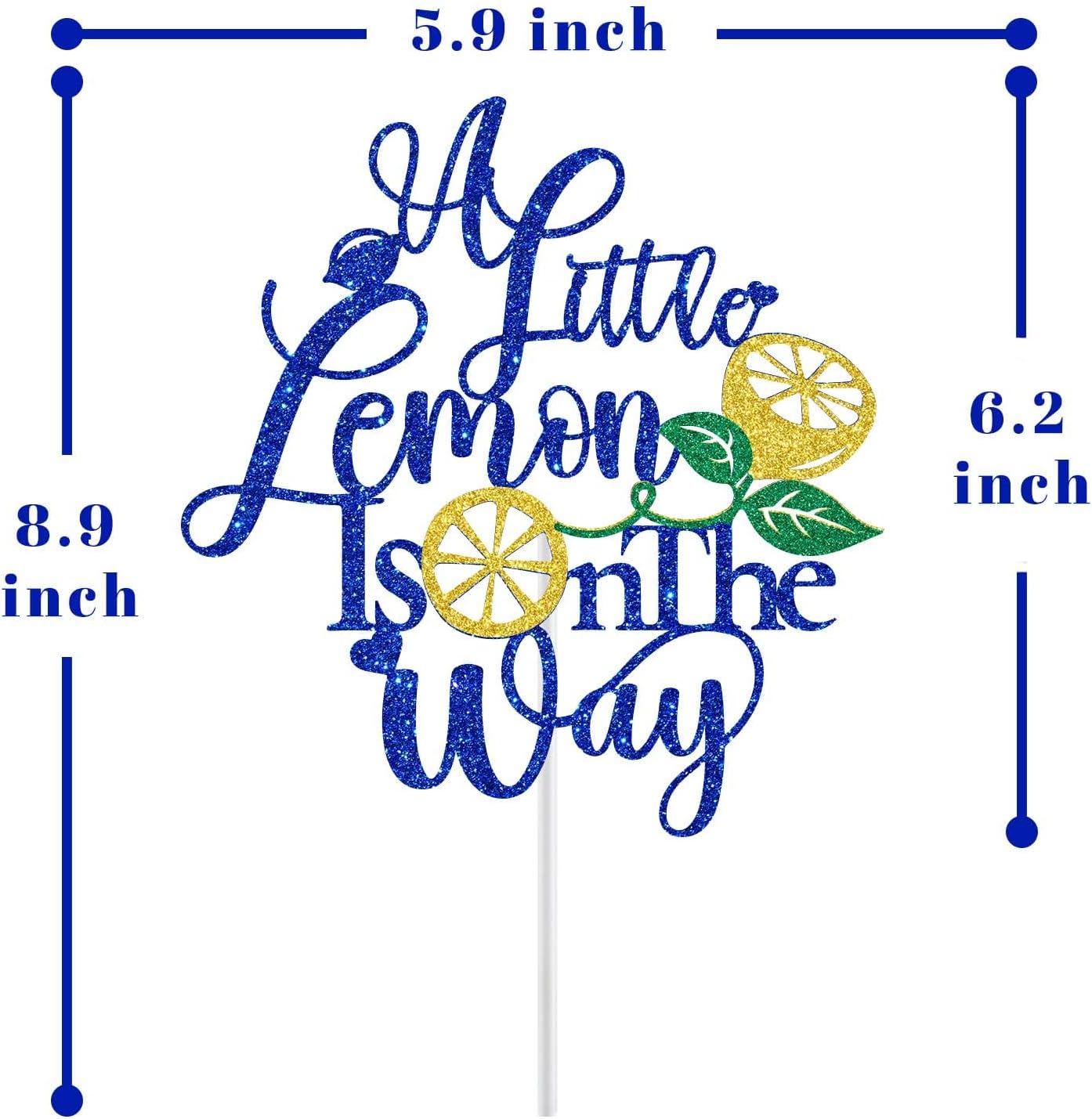 A Little Lemon is on the Way Cake Topper