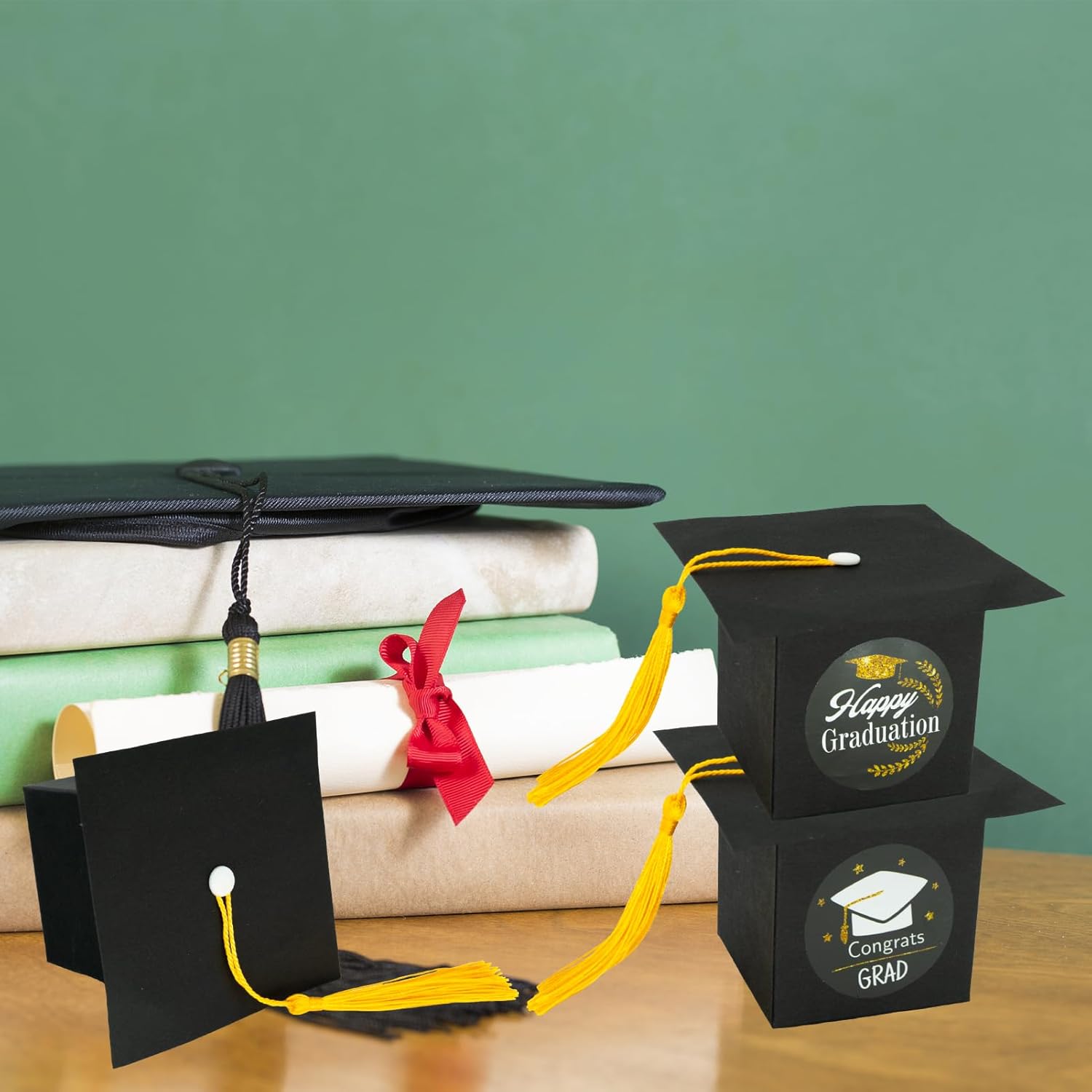 Phedrew Graduation Candy Boxes with Stickers