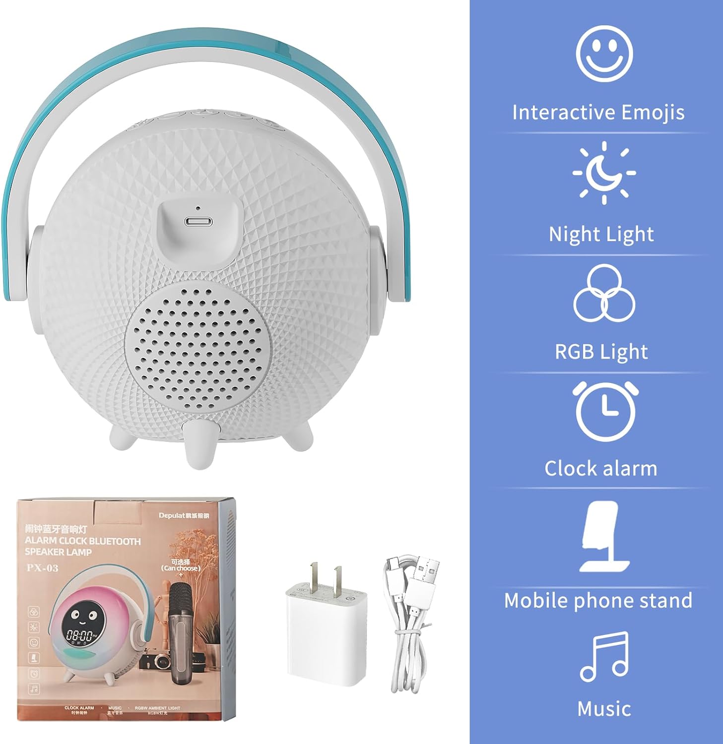 LOVME Kids Alarm Clock with Night Light and Sleep Sounds