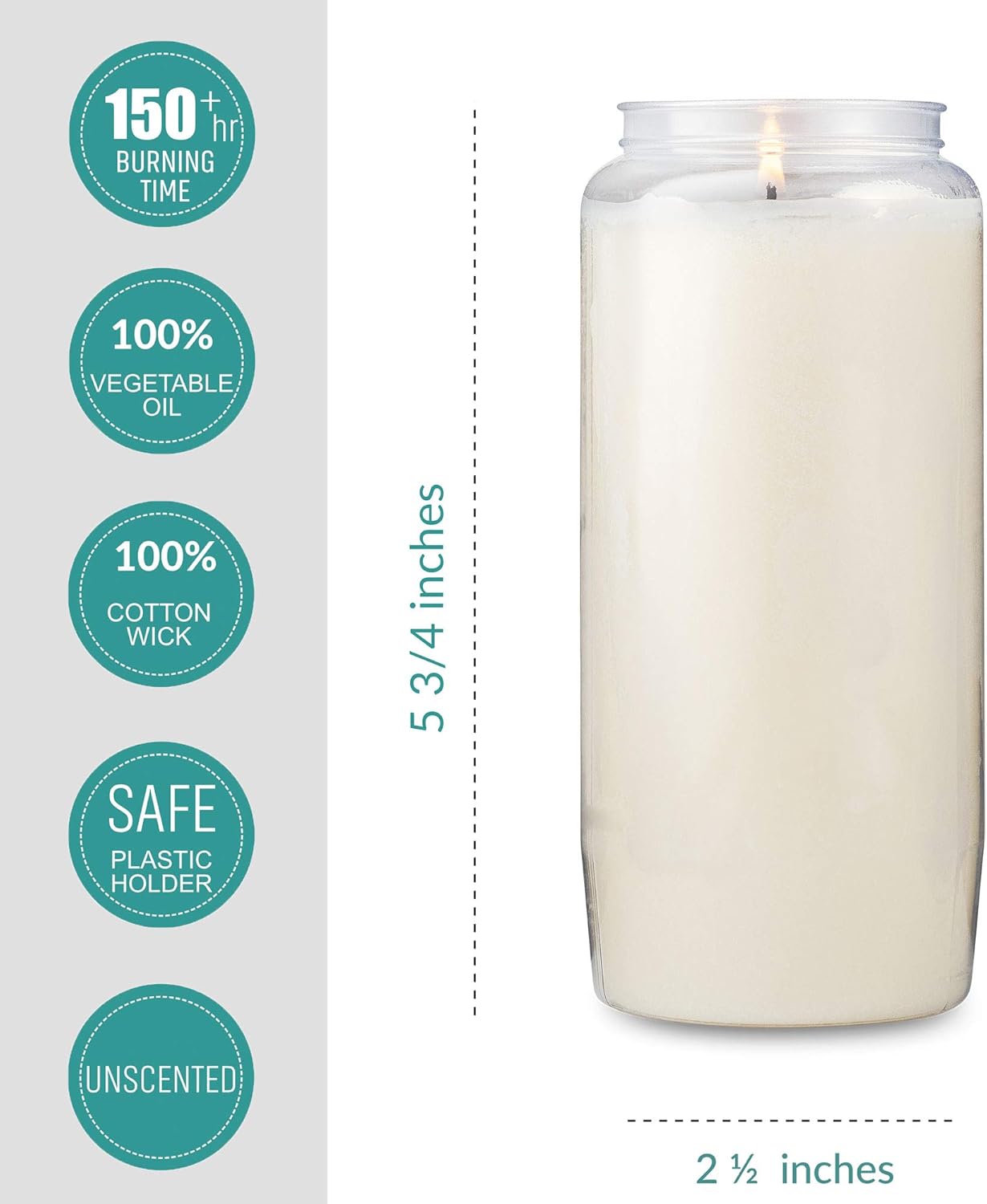 Tribello 6 Day Candles 6 Pack White Pillar Candles