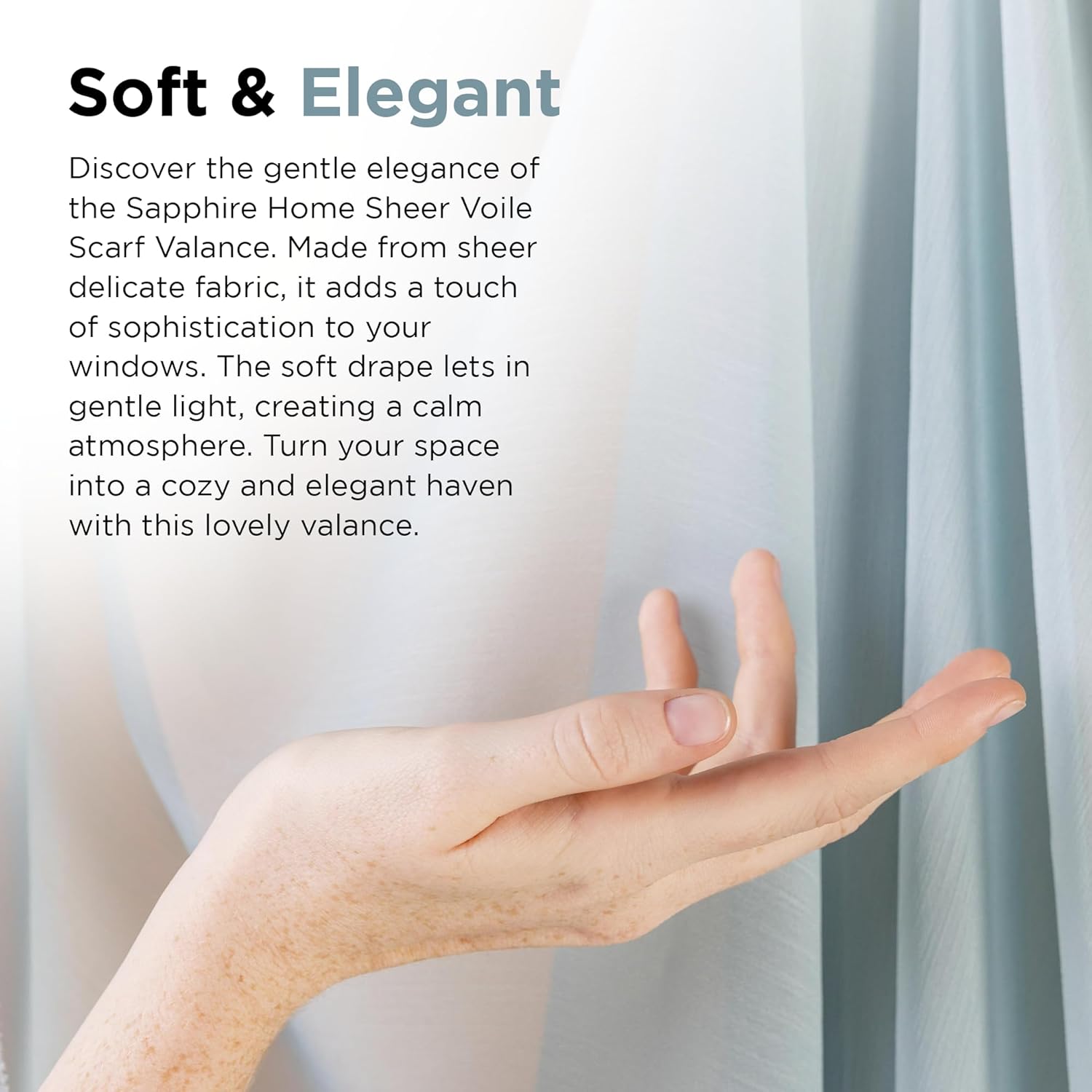 Sapphire Home Window Scarf Valance Curtains - Taupe 54 x 216 1 pc