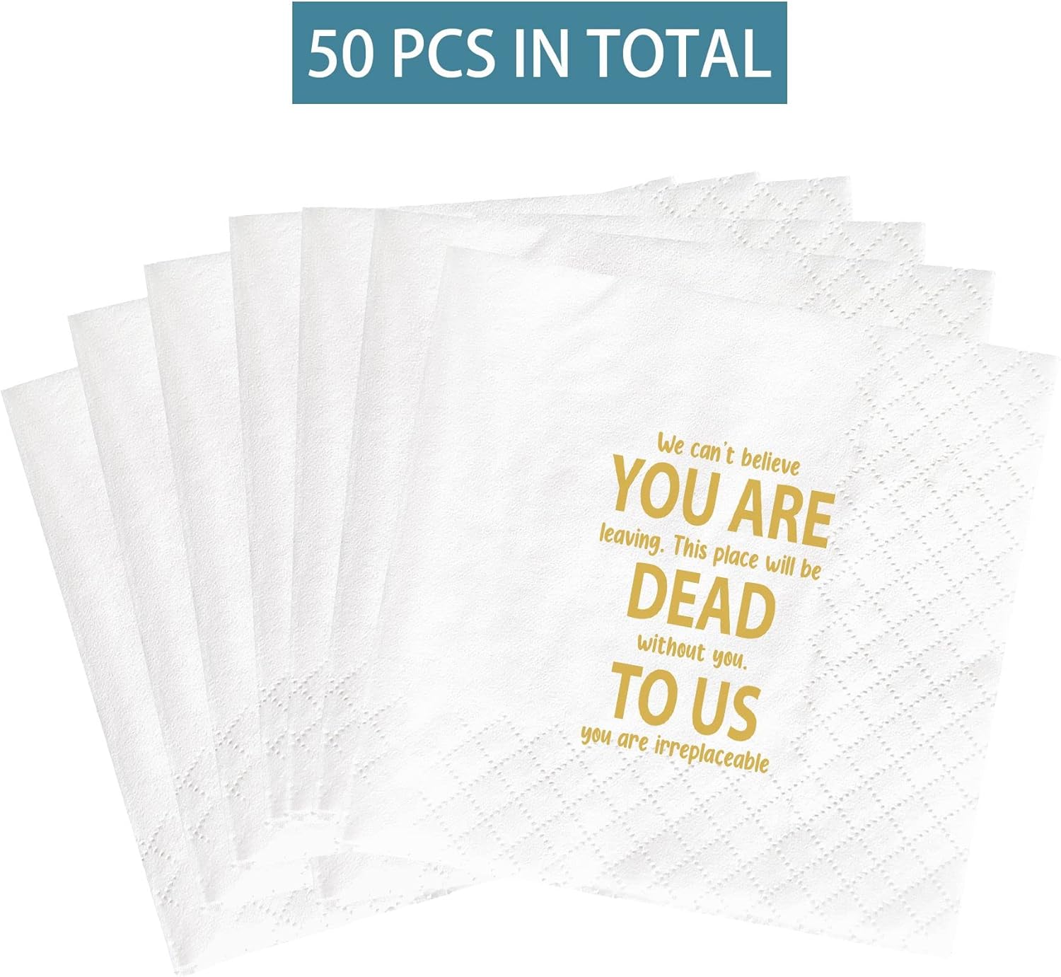 Funny Coworker Leaving Napkins Banner for Going Away Party