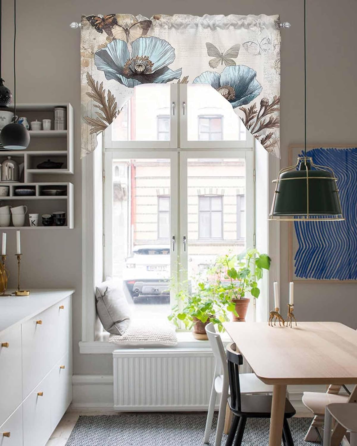 Vintage Tulip Flower Window Valance 56x36