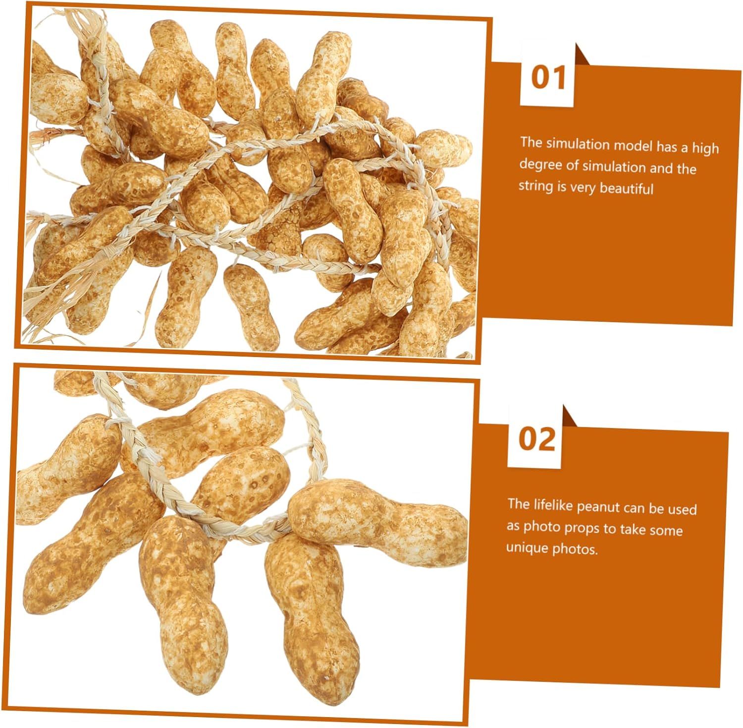 GLEAVI 5Pcs Realistic Hanging Peanut Decor String Props