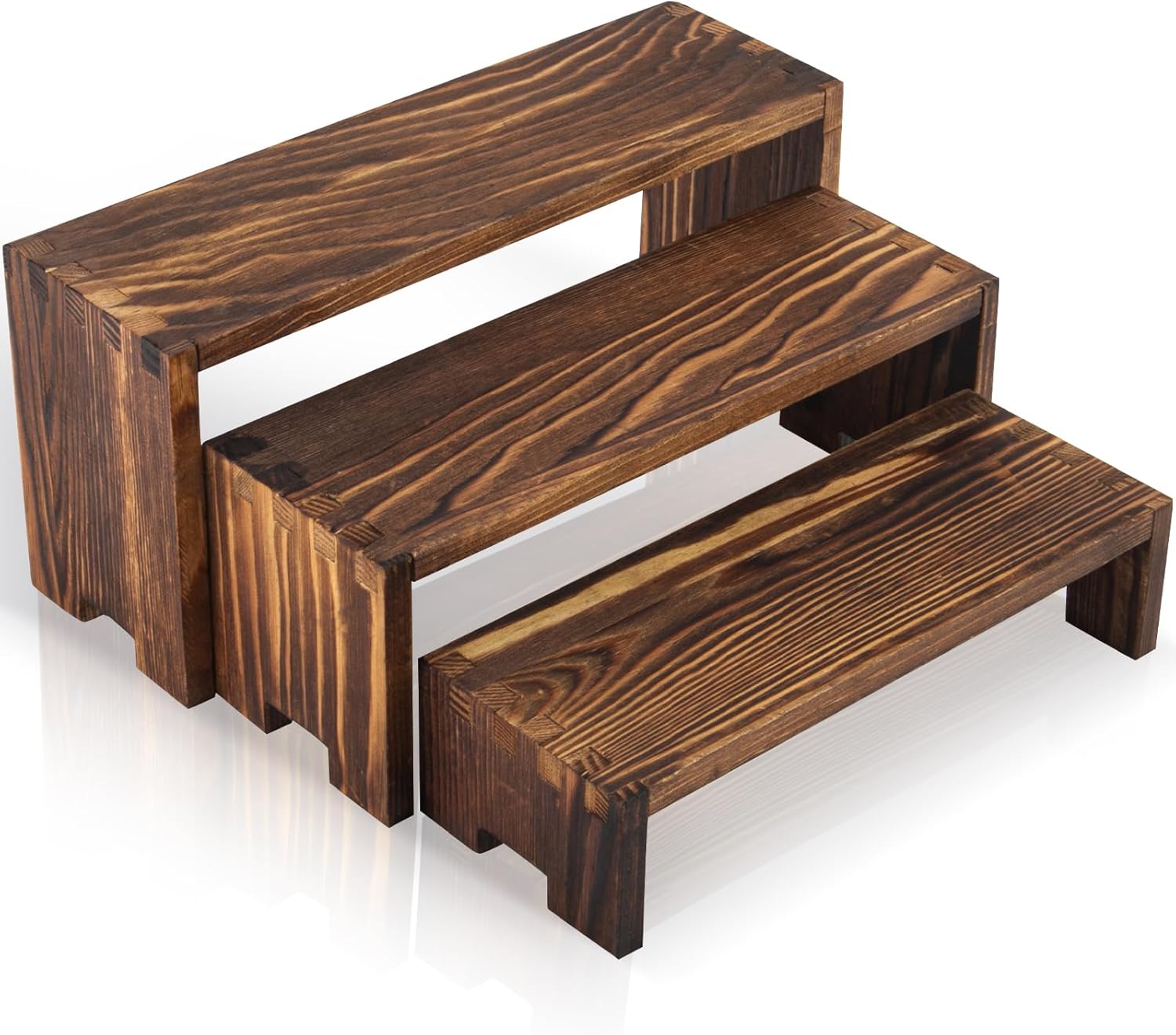 Yoshiky 3 Tier Wooden Cologne Display Riser Set