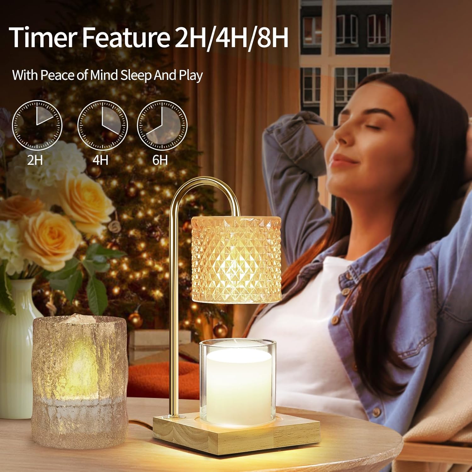 TigQiang Candle Warmer Lamp with Timer and Dimmer