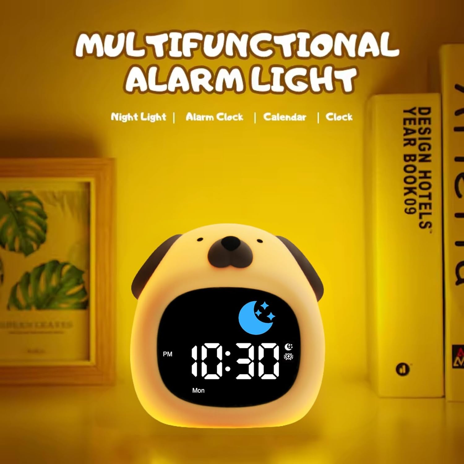 GALYNA Kids Alarm Clock with Night Light and White Noise