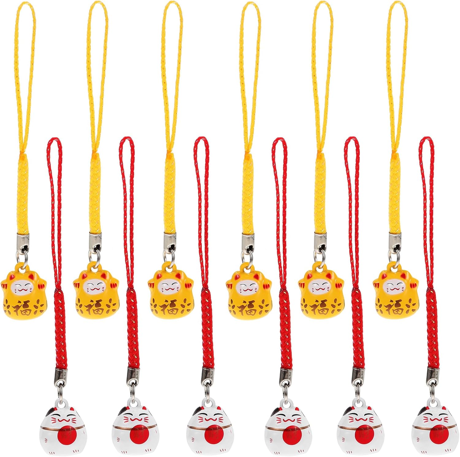 Mikikit 36pcs Luck Cat Hanging Pendants Decor