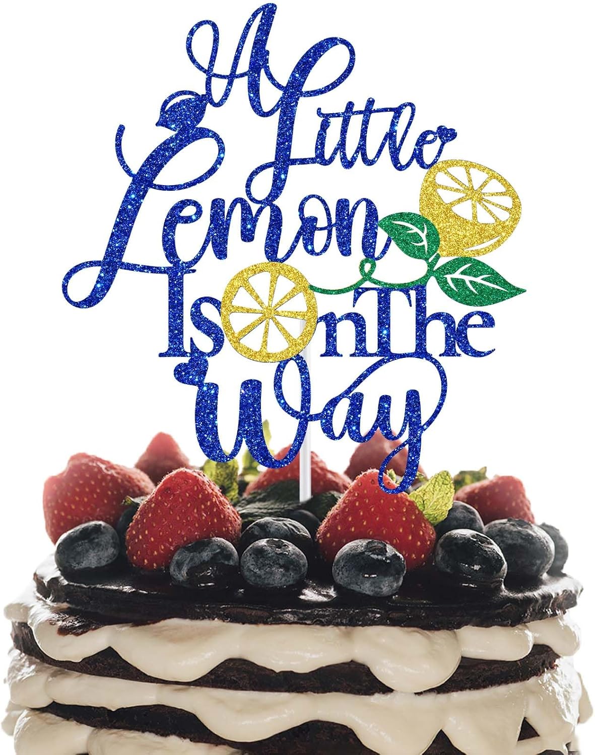 A Little Lemon is on the Way Cake Topper