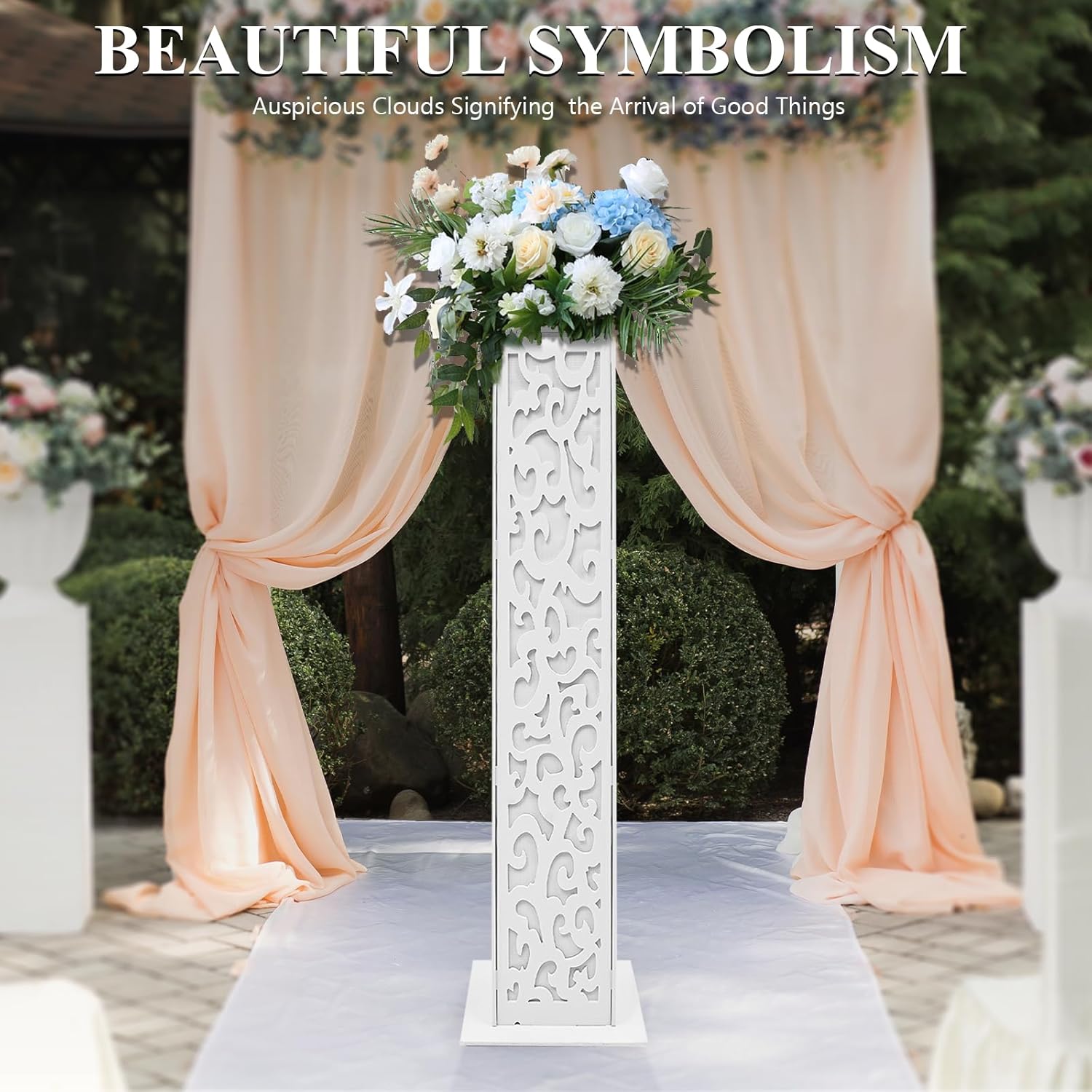 8PCS Wedding Flower Columns with LED Lights
