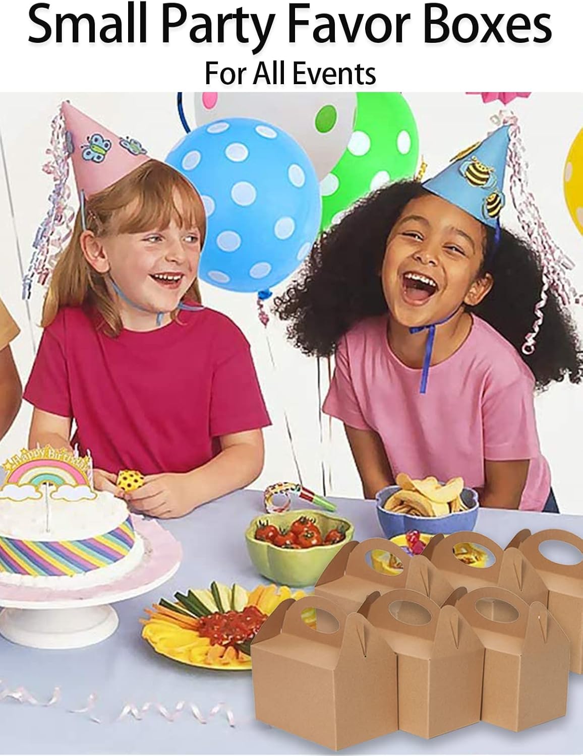 Happyhiram 25 Ct Party Treat Boxes Kraft Brown