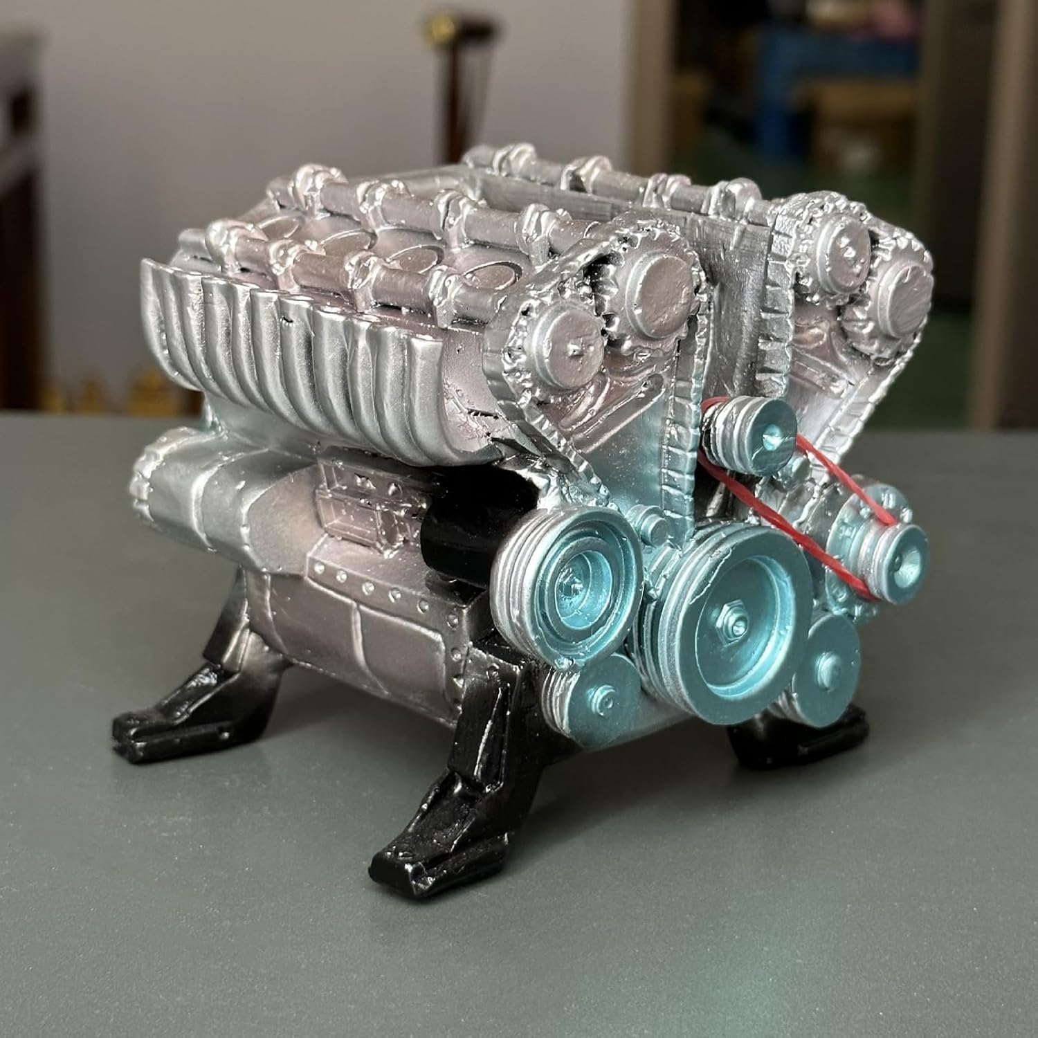 Meideli V8 Engine Model 4 8 Cylinder Car Resin Decoration