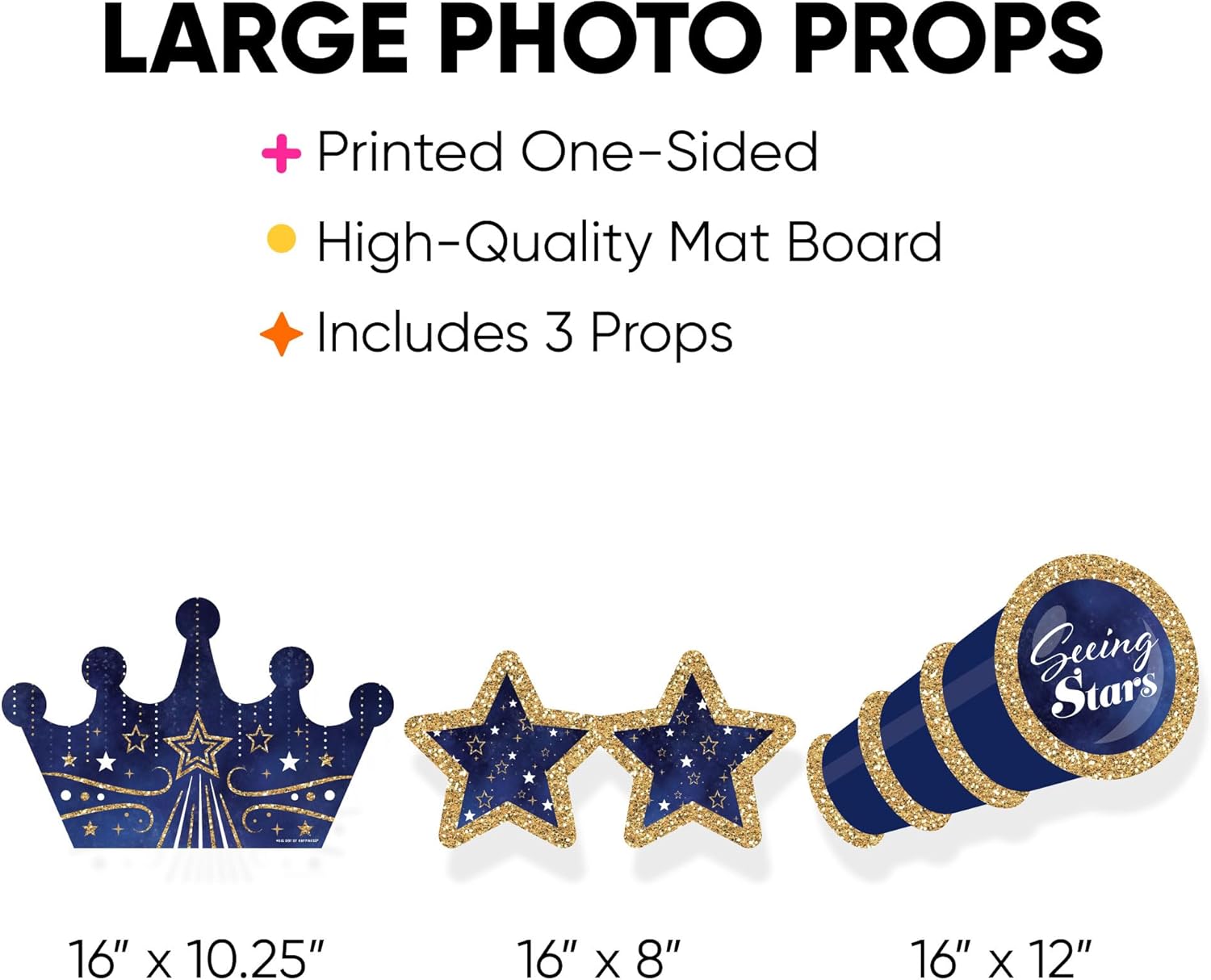 Big Dot of Happiness Starry Skies 3 Pc Photo Props