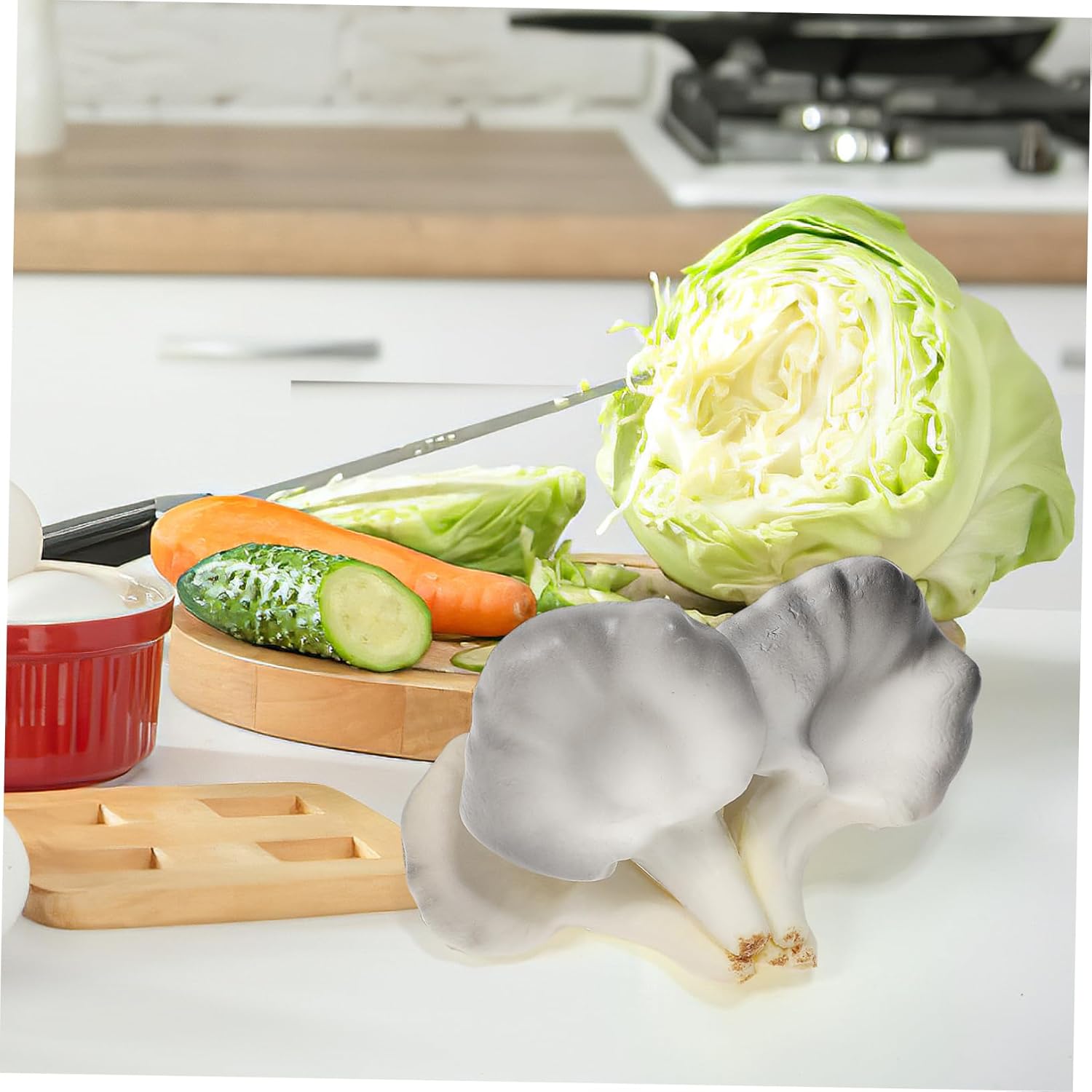 SOLUSTRE Vivid Fake Straw Mushroom Decor Prop