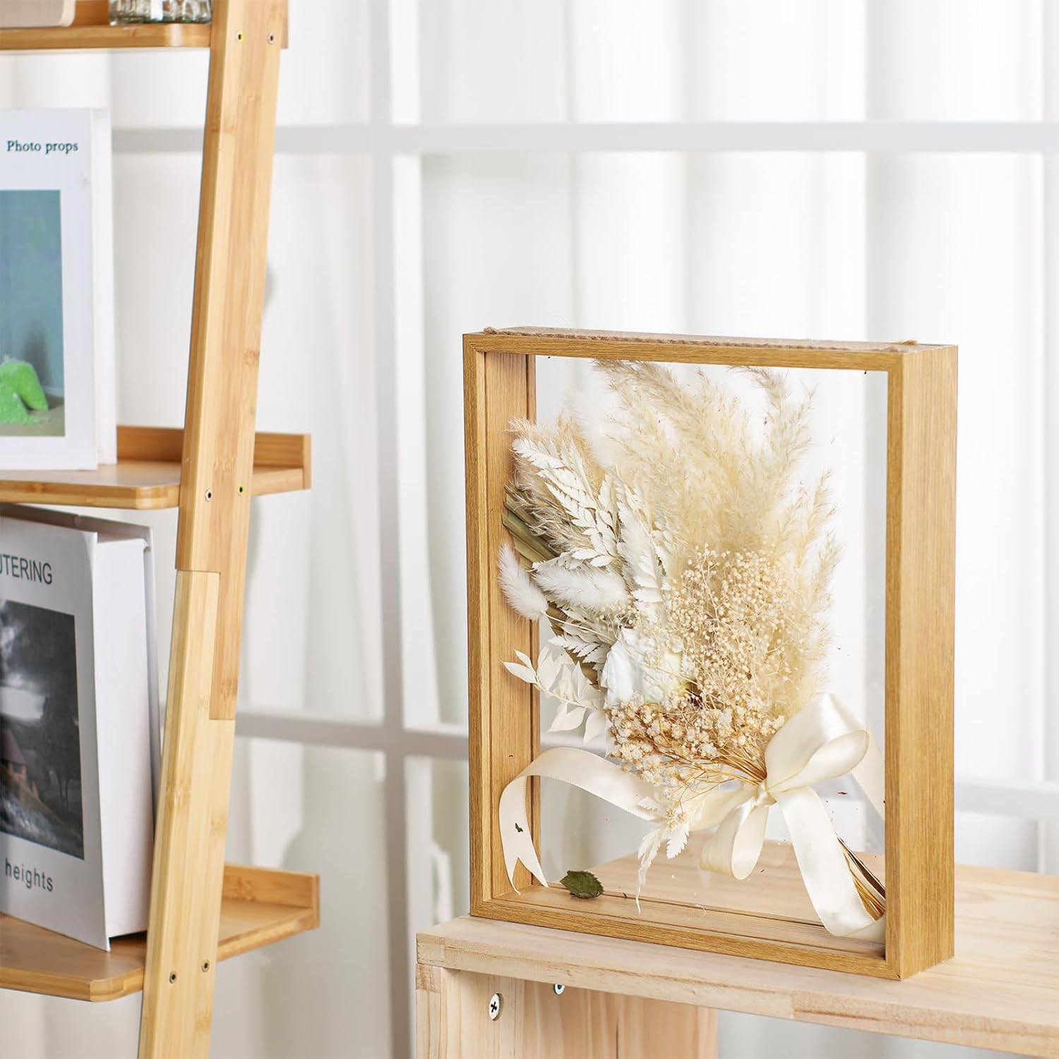 2 Pack Floating Picture Frame for Dried Flowers and Plants