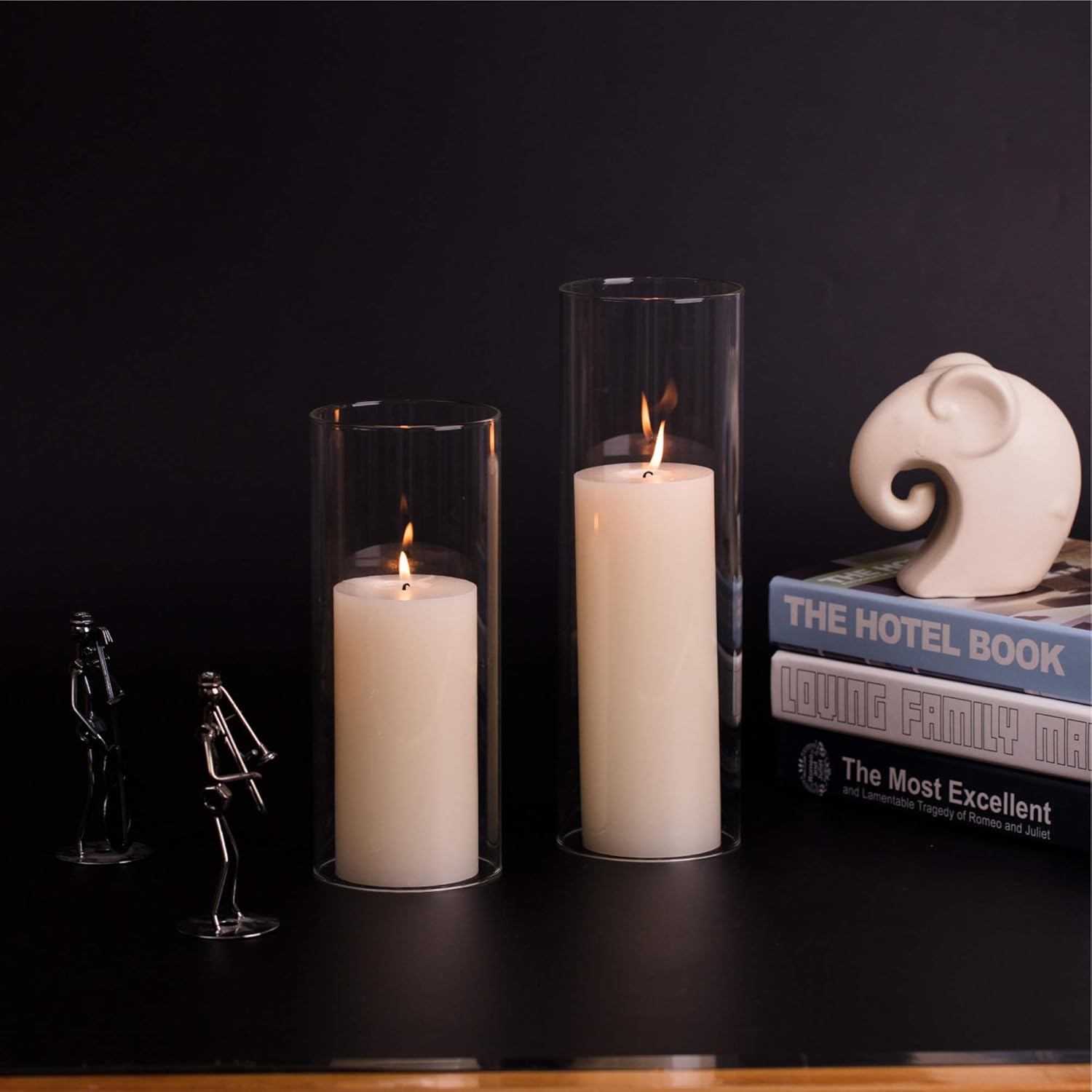 WGVI Hurricane Candle Holder Sleeve Clear Glass