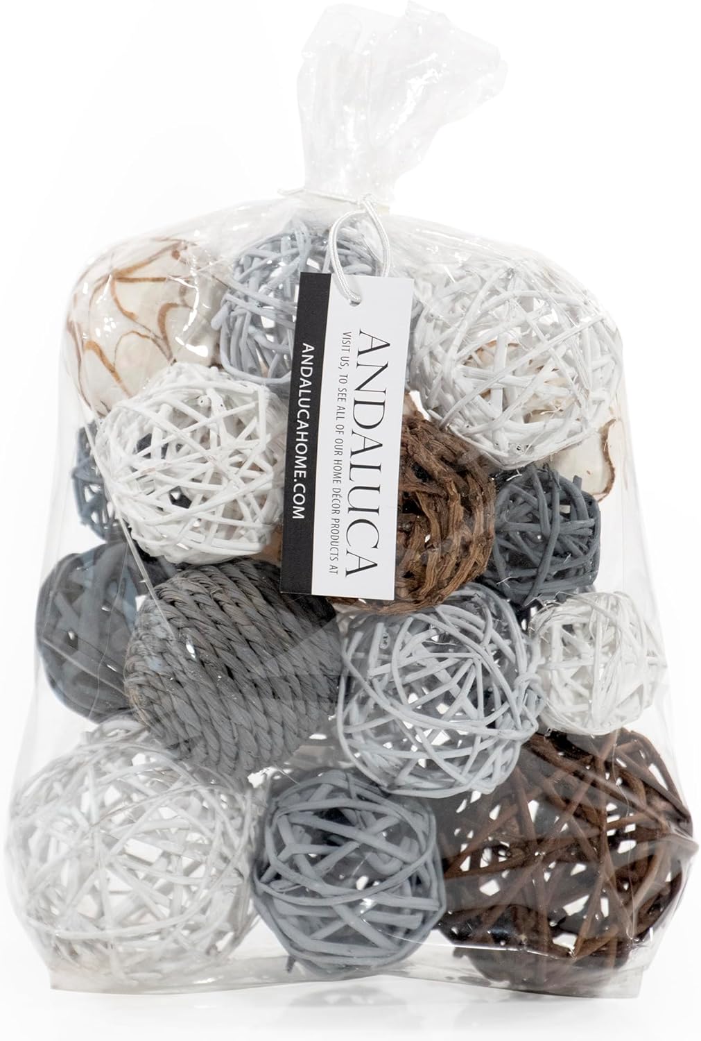 ANDALUCA Decorative Balls Vase Filler Bag Grey