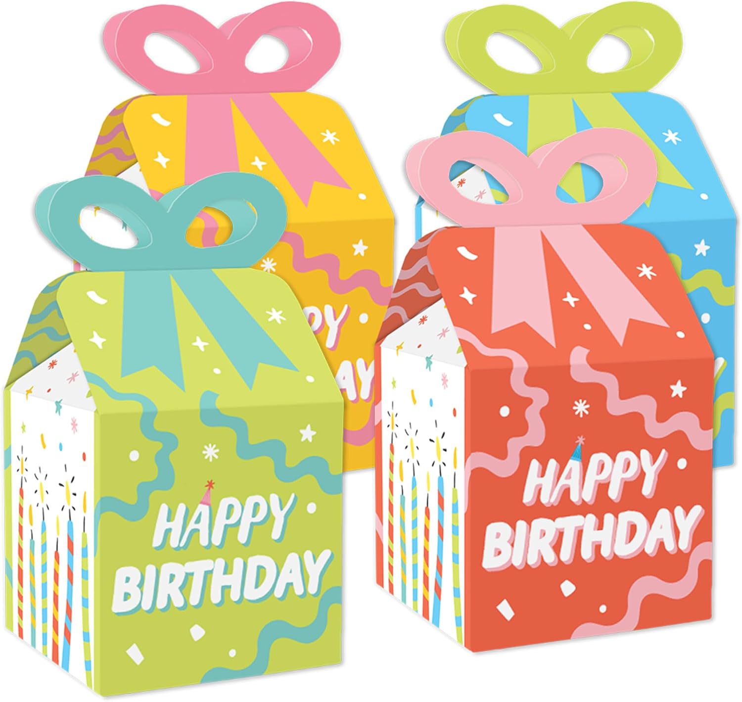 Big Dot of Happiness Party Time Bow Boxes Set of 12