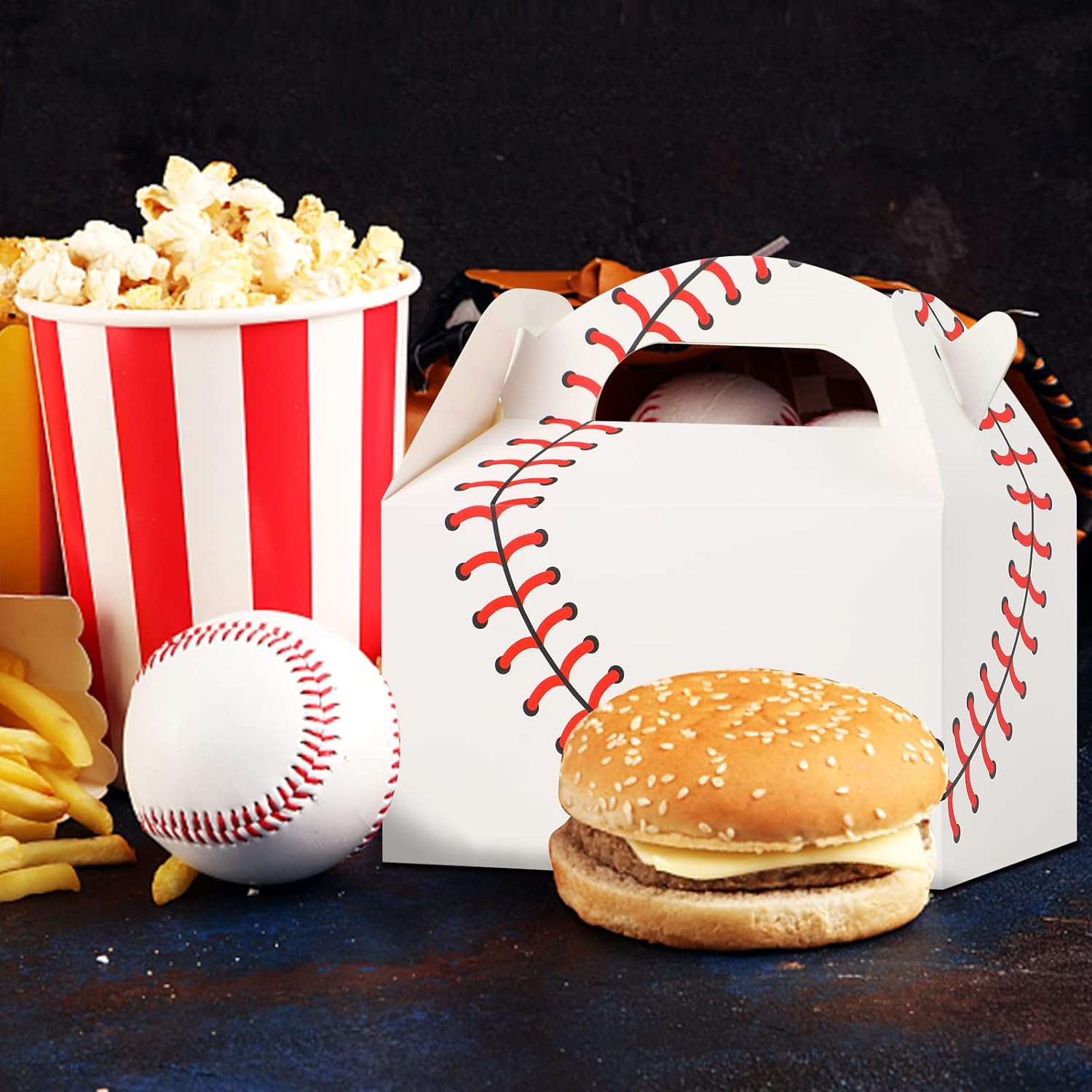 CCINEE Baseball Treat Boxes 16 PCS Party Favor Gift Bags