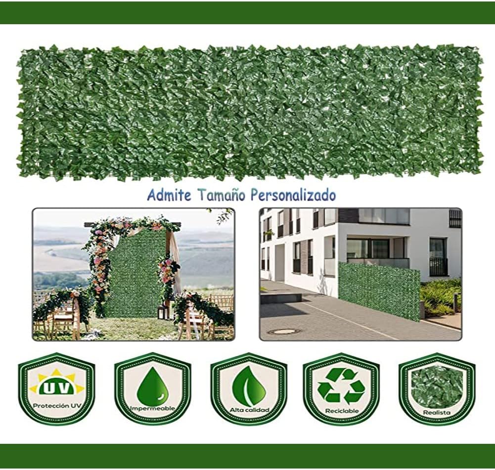 Artificial Ivy Privacy Wall 1x25m Greenery Decor Screen